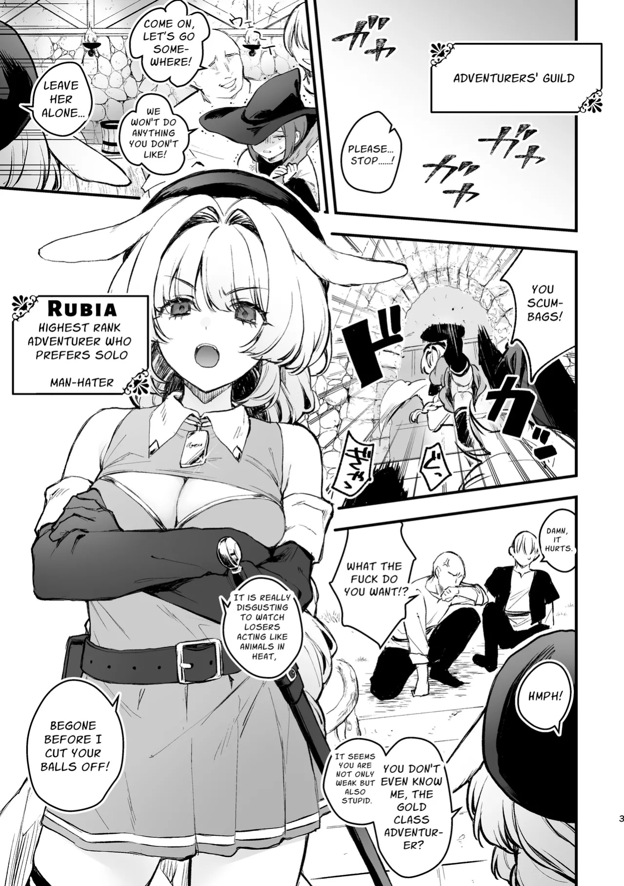 [Beans Mame (Mochiji)] Kabeshiri Usagi Boukensha, Kusuri de Kyousei Hatsujou!? | KABESHIRI ~ass in the wall gloryhole~ Bunny Adventurer's Drug Induced Estrus [よろきんパン工場]