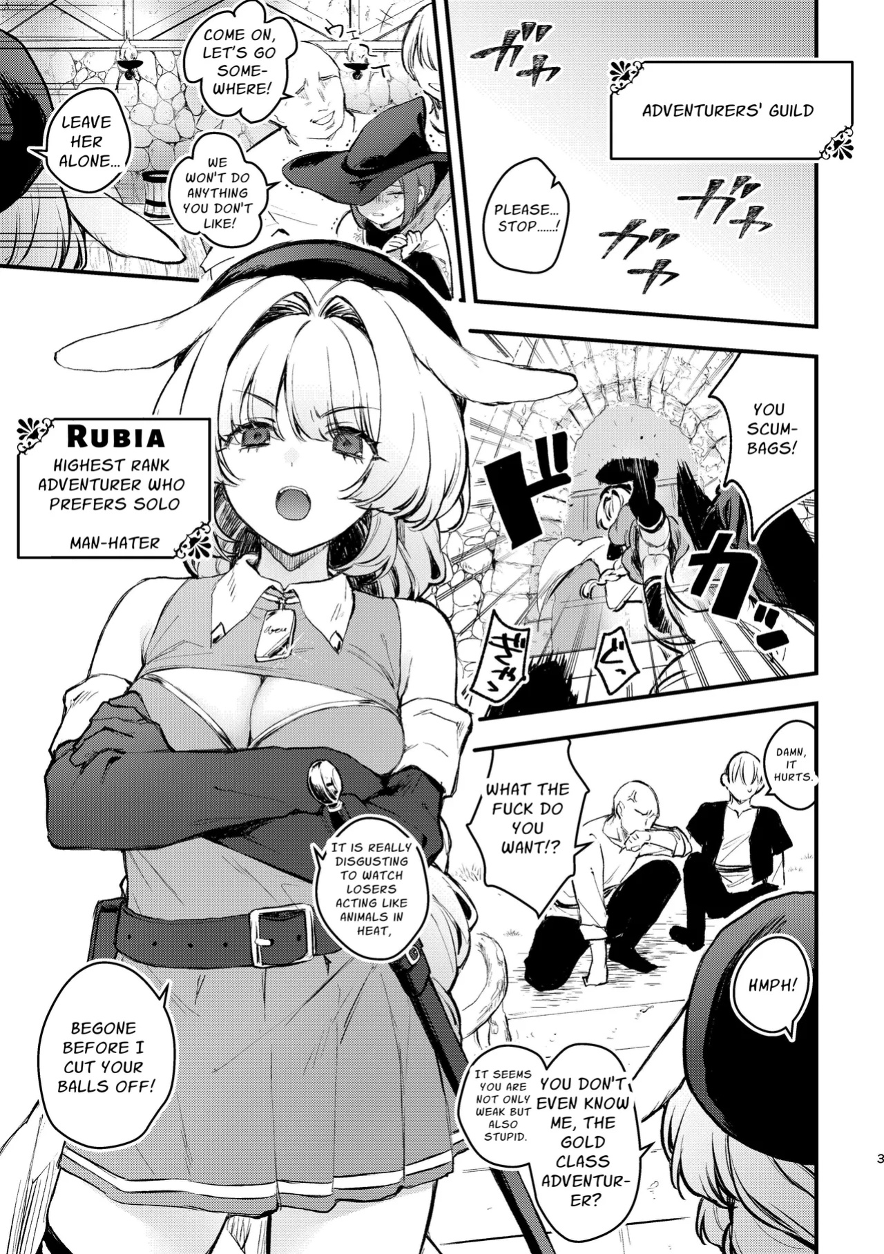 [Beans Mame (Mochiji)] Kabeshiri Usagi Boukensha, Kusuri de Kyousei Hatsujou!? | KABESHIRI ~ass in the wall gloryhole~ Bunny Adventurer's Drug Induced Estrus [よろきんパン工場]