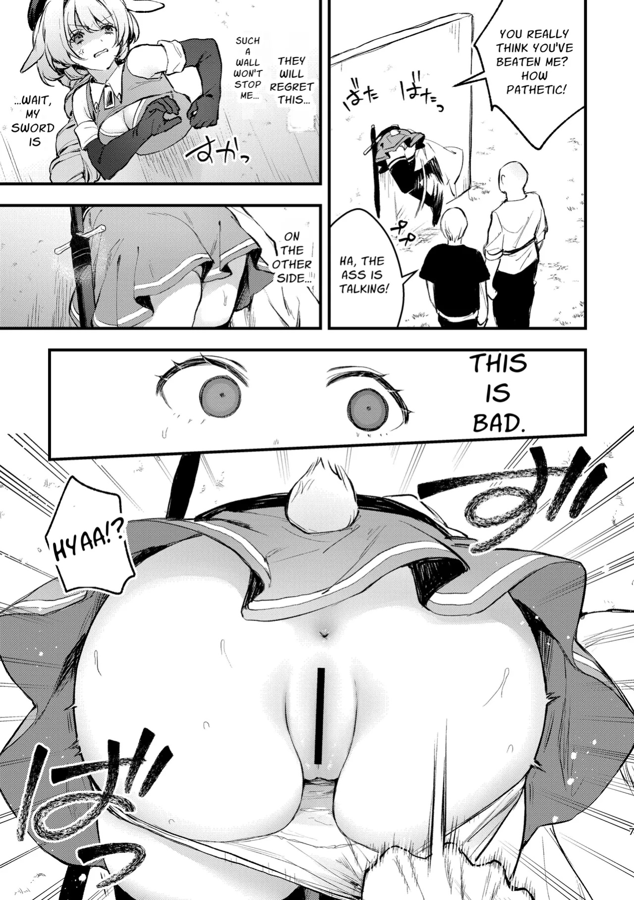 [Beans Mame (Mochiji)] Kabeshiri Usagi Boukensha, Kusuri de Kyousei Hatsujou!? | KABESHIRI ~ass in the wall gloryhole~ Bunny Adventurer's Drug Induced Estrus [よろきんパン工場]