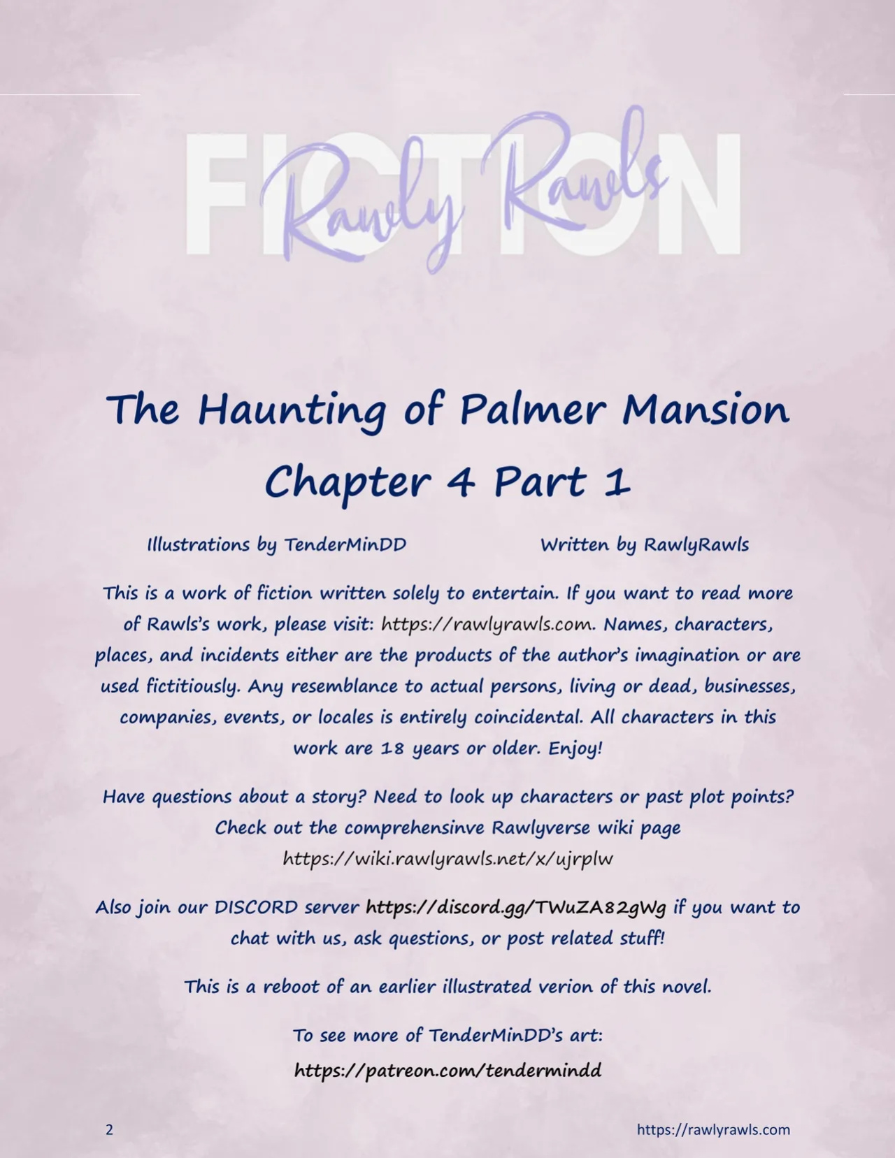 [TenderMinDD & RawlyRawls] The Haunting of Palmer Mansion Chapter 4