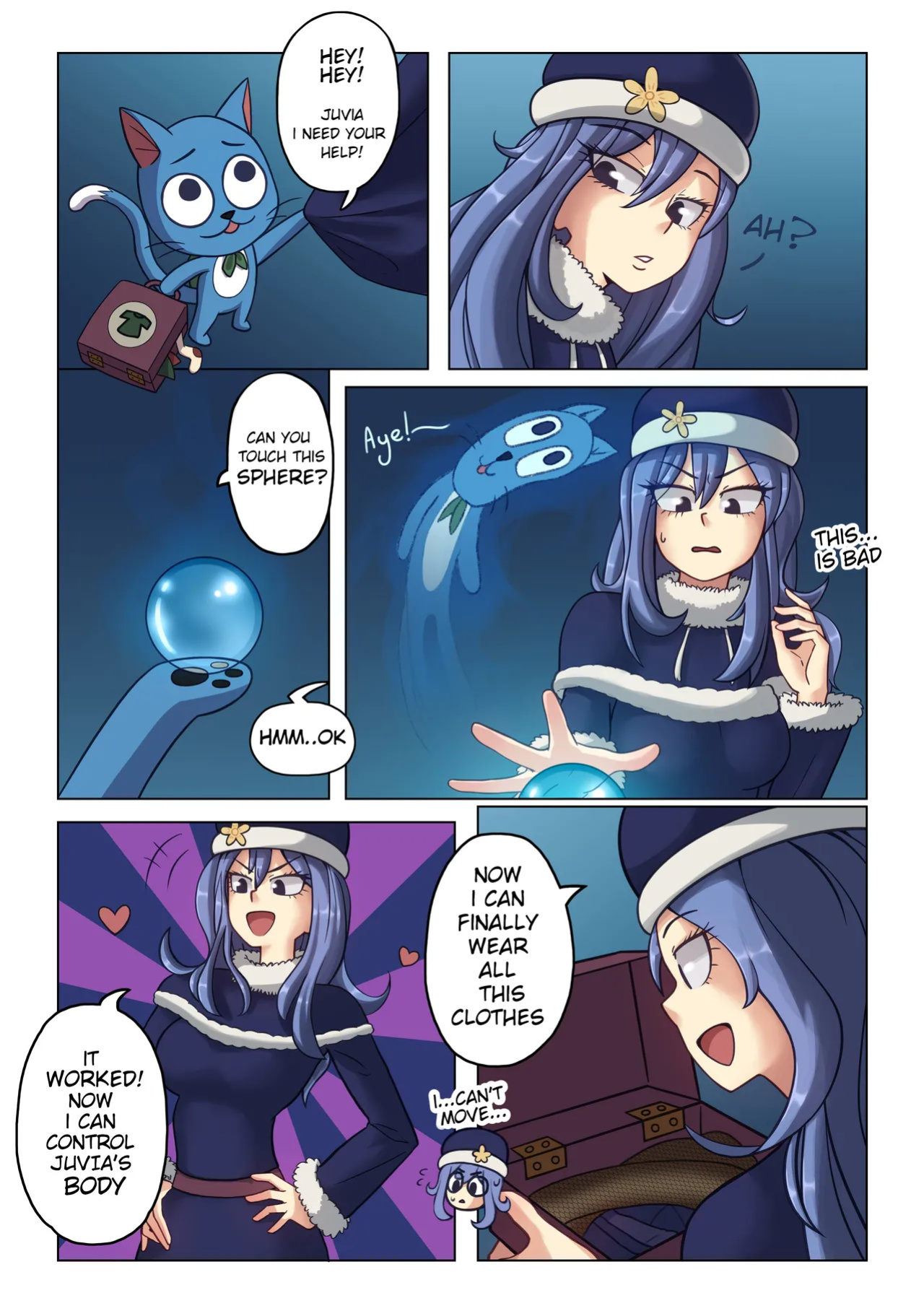 [TSFSingularity (Tobias Wheller)] Happy takes over Juvia's body! (Fairy Tail)