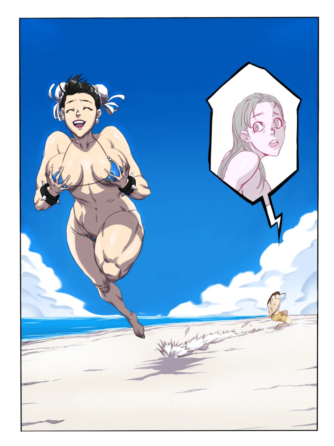 [TSFSingularity (Potemkin)] Swap by the Beach ⛱ (Street Fighter)