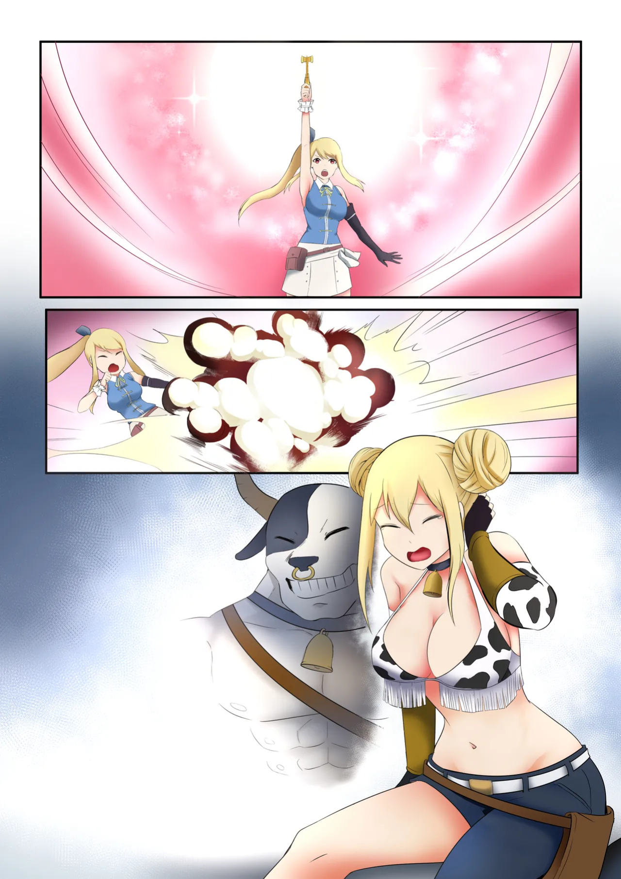 [TSFSingularity (RSin92)] Lucy get's her body switched with Taurus! (Fairy Tail)