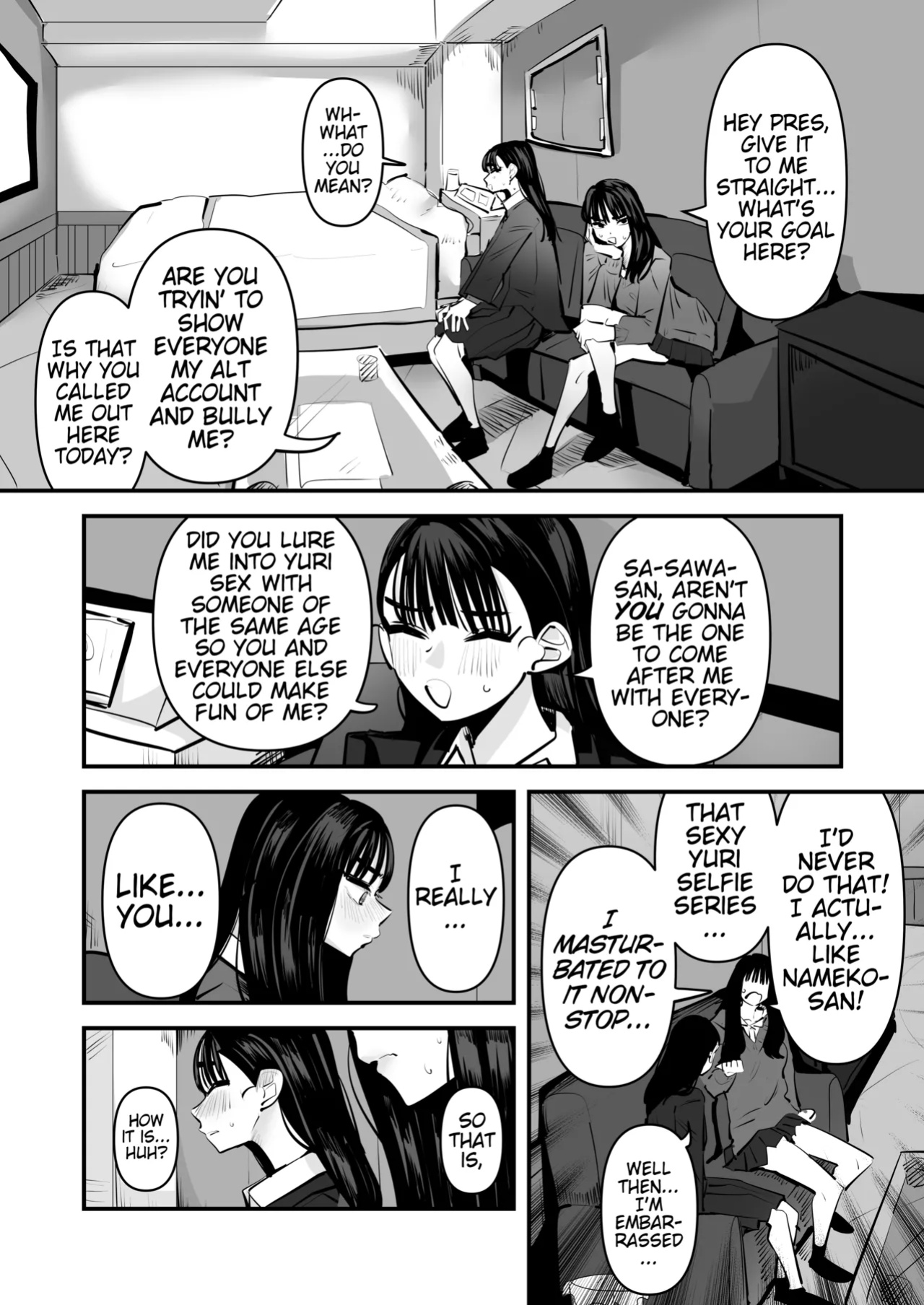 [Aweida] Iincho no Kuse ni Yuri Sex Chou Umakute Maji Mukatsuku | She's Crazy Good at Yuri Sex Despite Being the Student President and it Seriously Pisses Me Off [Pangean]
