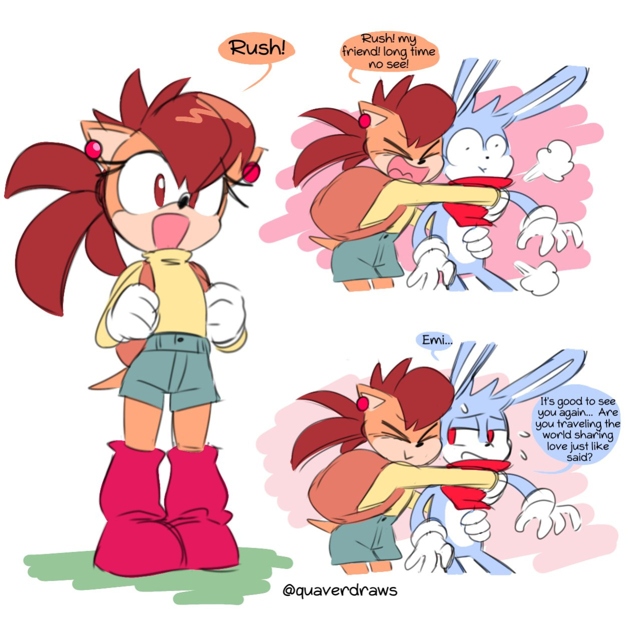 [Quaverdraws | QuaverNSFW] Rush to the Dreamland (Prototype Sonic AU)