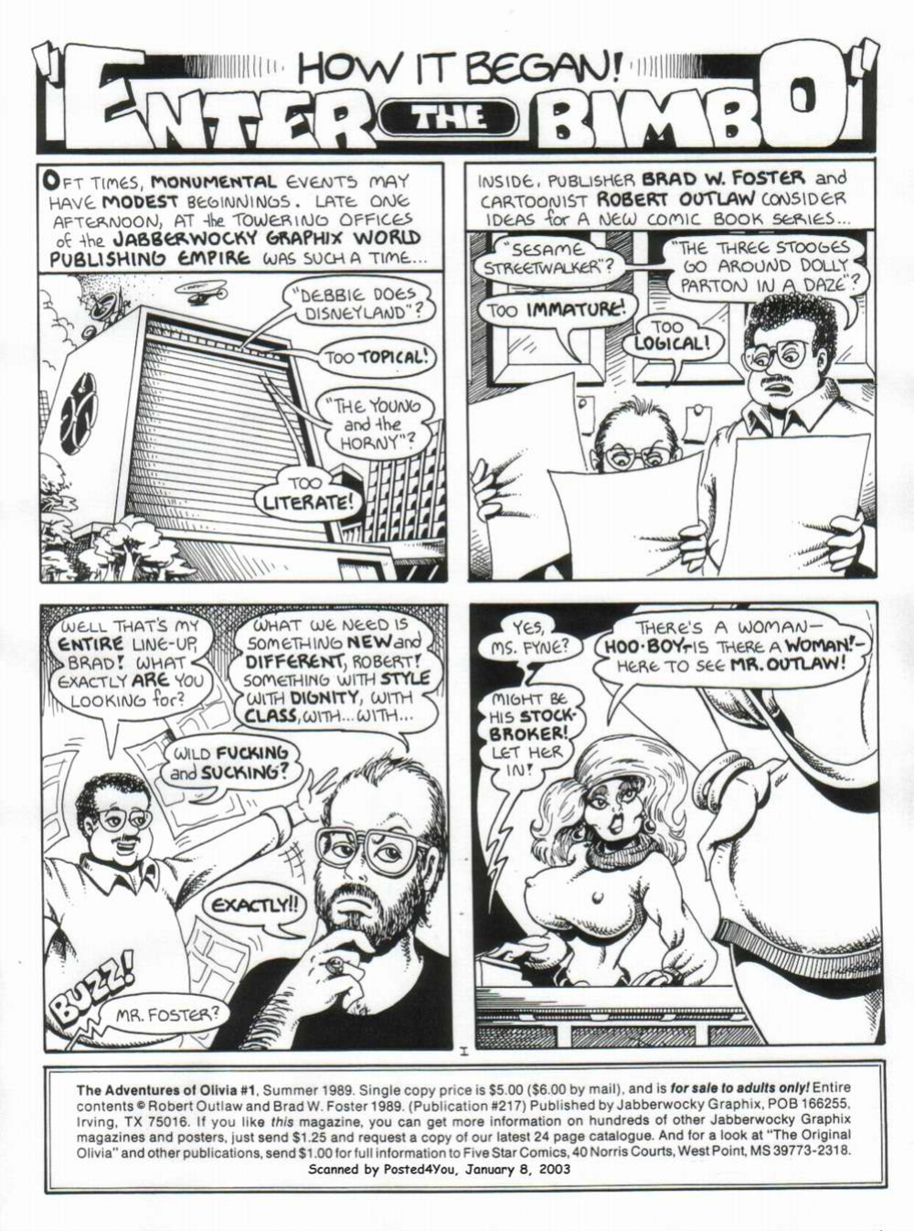 [Brad W. Foster, Robert Outlaw] The Adventures of Olivia #1