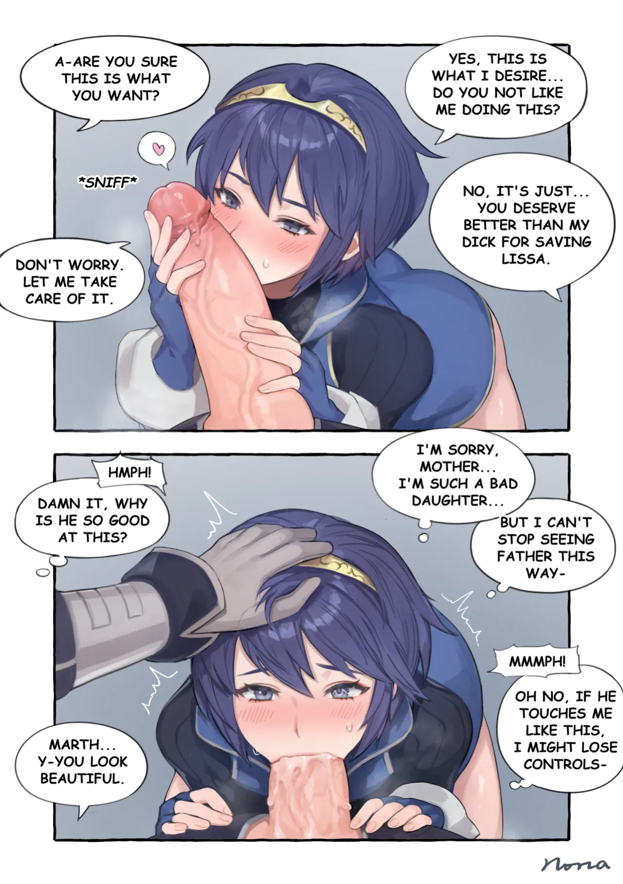 [Norza] Lucina Claiming Her Reward (Original, No Mask, and Textless)