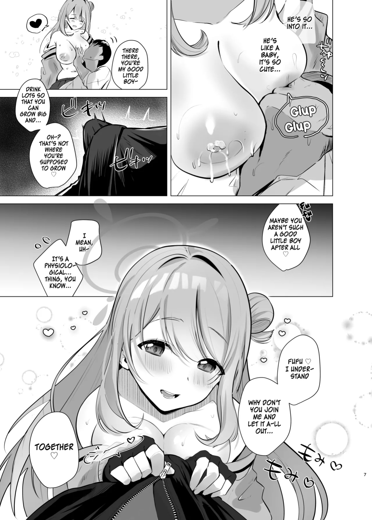 [Aburi Tarako-tei (Omusubi Korori)] Sensei! Oppai ga Tomarimasen! | Sensei! My milk won't stop! (Blue Archive) [SDF]