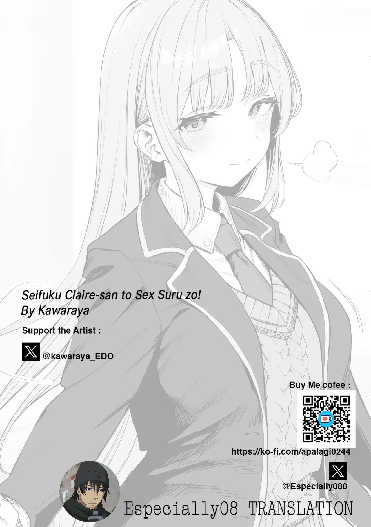 [Kawaraya] Seifuku Claire-san to Sex Suru zo! (Sister Claire)