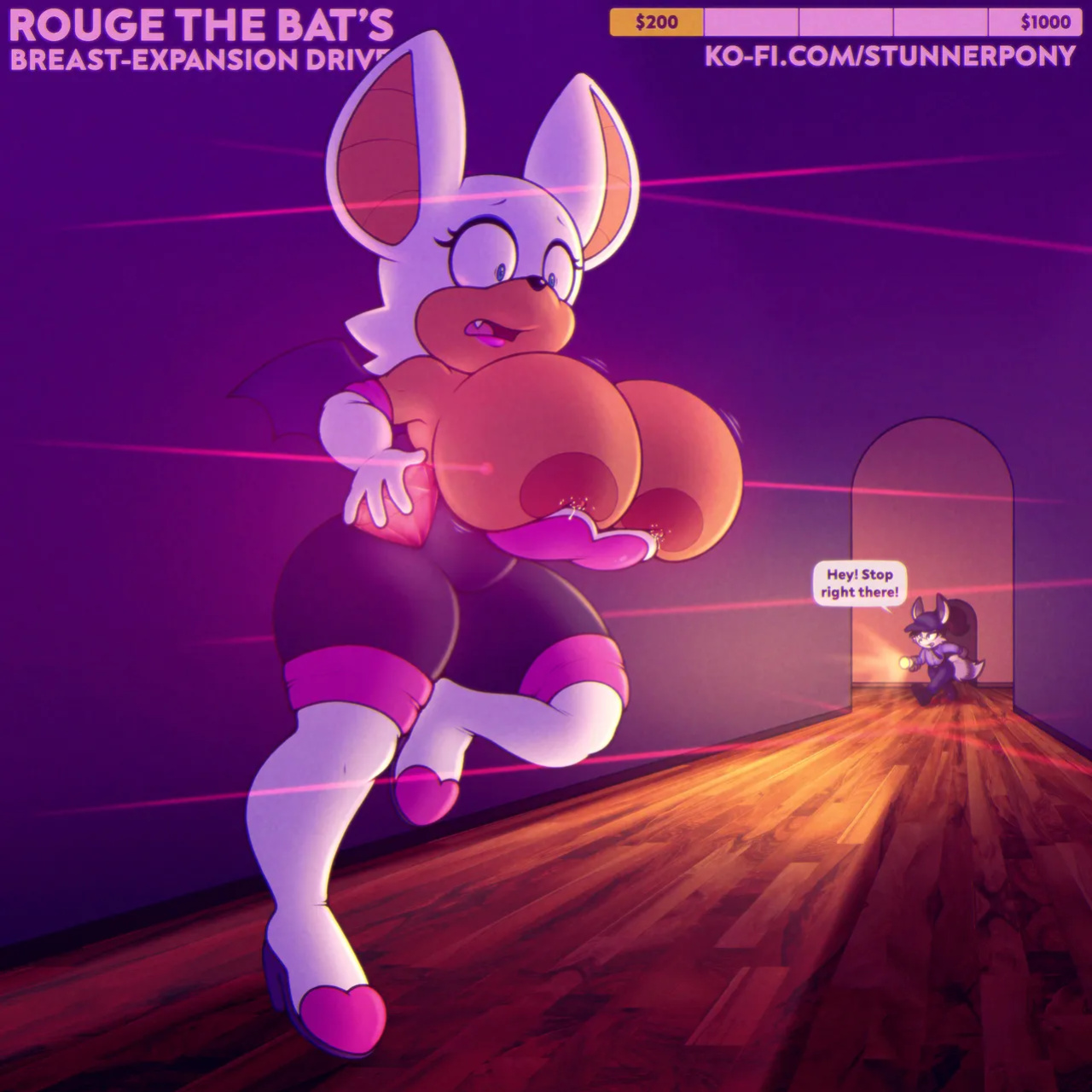 Rouge the bat growth drive by stunnerpony