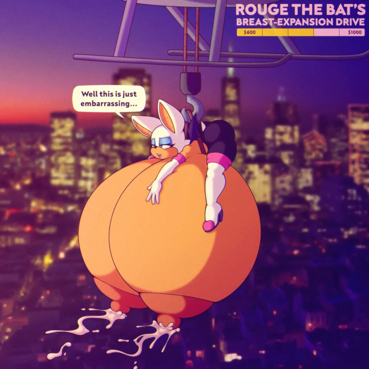 Rouge the bat growth drive by stunnerpony