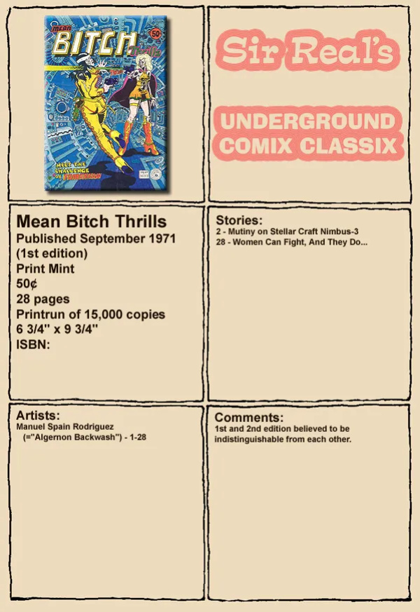 [Spain Rodriguez] Mean Bitch Thrills