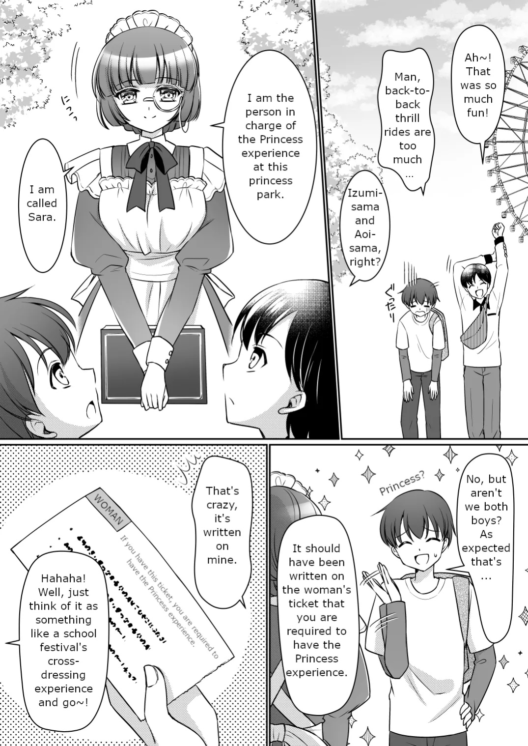 [Amuai Okashi Seisakusho (Kagura Kurumi)] Zettai ni Ohime-sama ni Nanka Narimasen wa! ~Ohime-sama Taiken de Ohime-sama ni Sareta Ore~ | I will never become a princess! ~I was made into a princess through the princess experience~