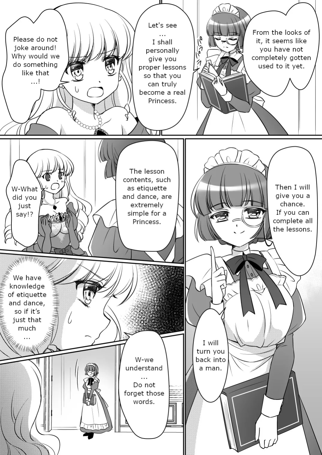 [Amuai Okashi Seisakusho (Kagura Kurumi)] Zettai ni Ohime-sama ni Nanka Narimasen wa! ~Ohime-sama Taiken de Ohime-sama ni Sareta Ore~ | I will never become a princess! ~I was made into a princess through the princess experience~