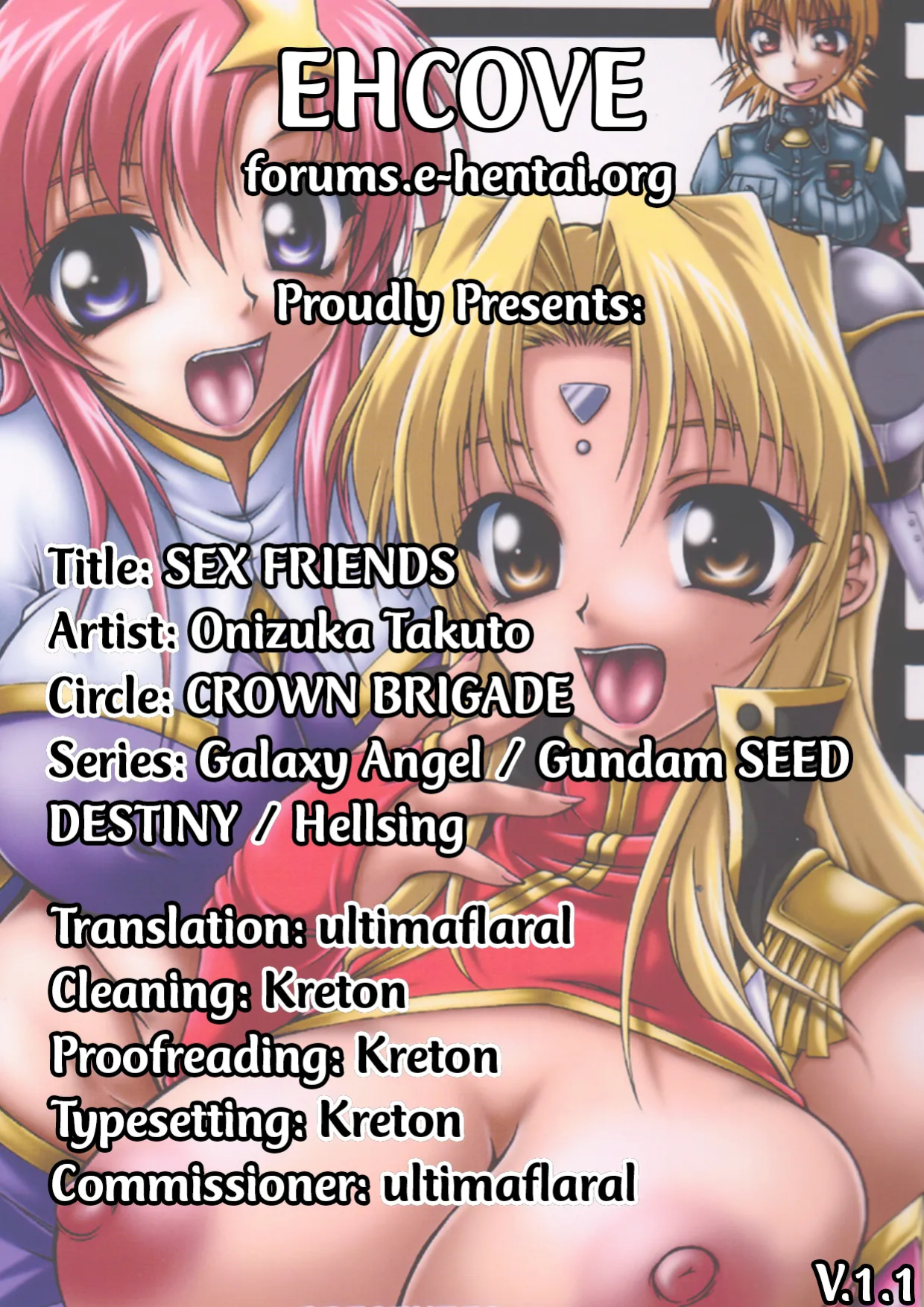 [CROWN BRIGADE (Onizuka Takuto)] SEX FRIENDS (Galaxy Angel, Gundam SEED DESTINY, Hellsing) [EHCOVE]