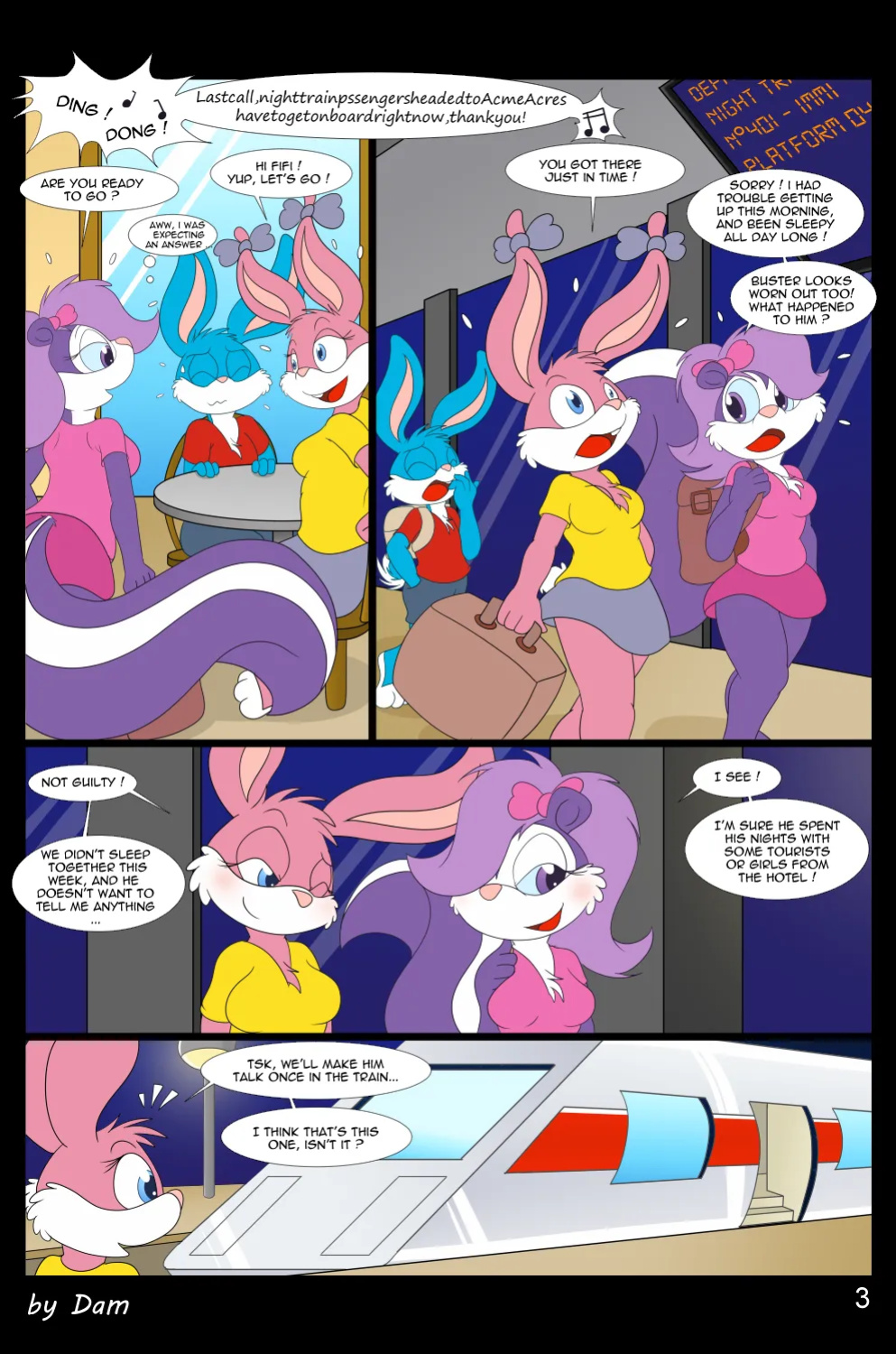 [Dam (DamBun)] Toons on a Train (Incomplete)