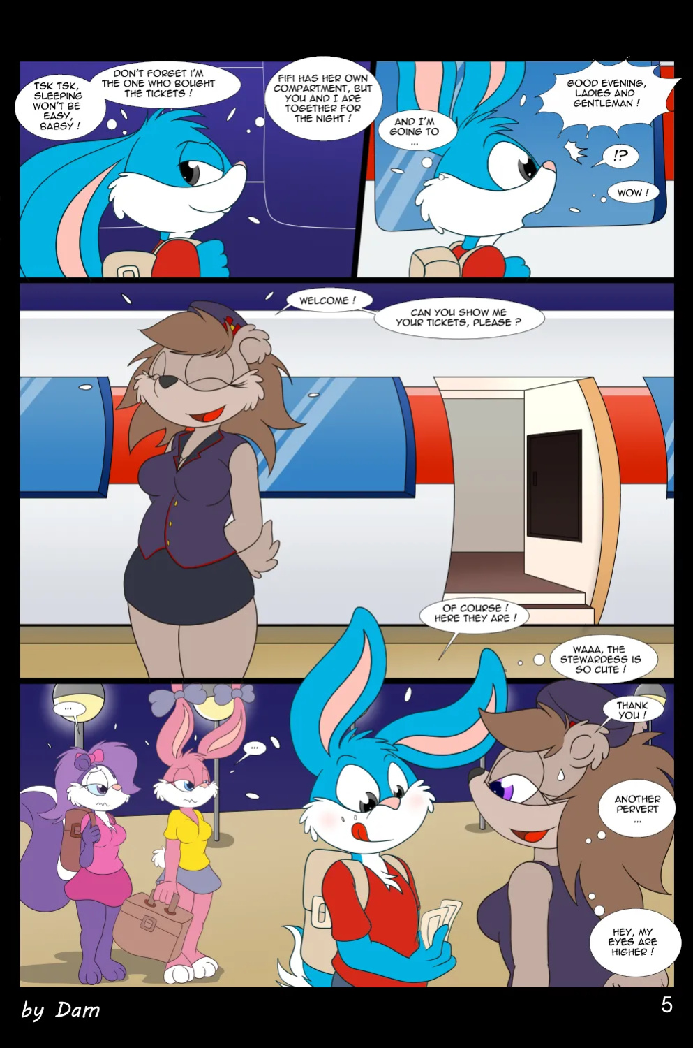 [Dam (DamBun)] Toons on a Train (Incomplete)