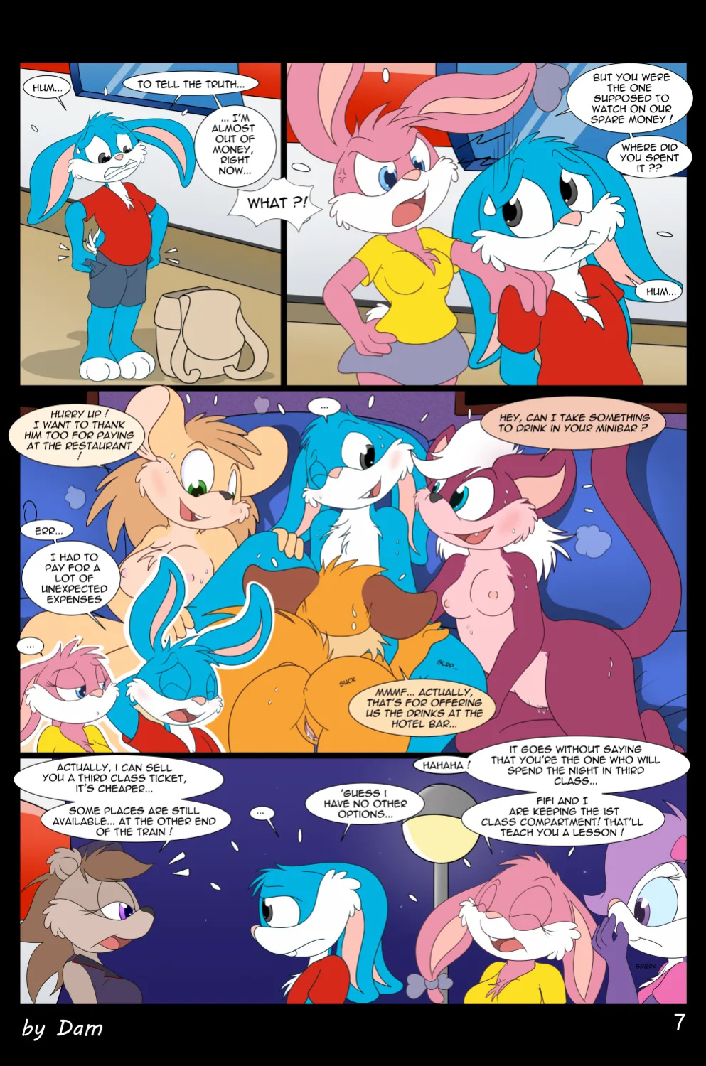 [Dam (DamBun)] Toons on a Train (Incomplete)