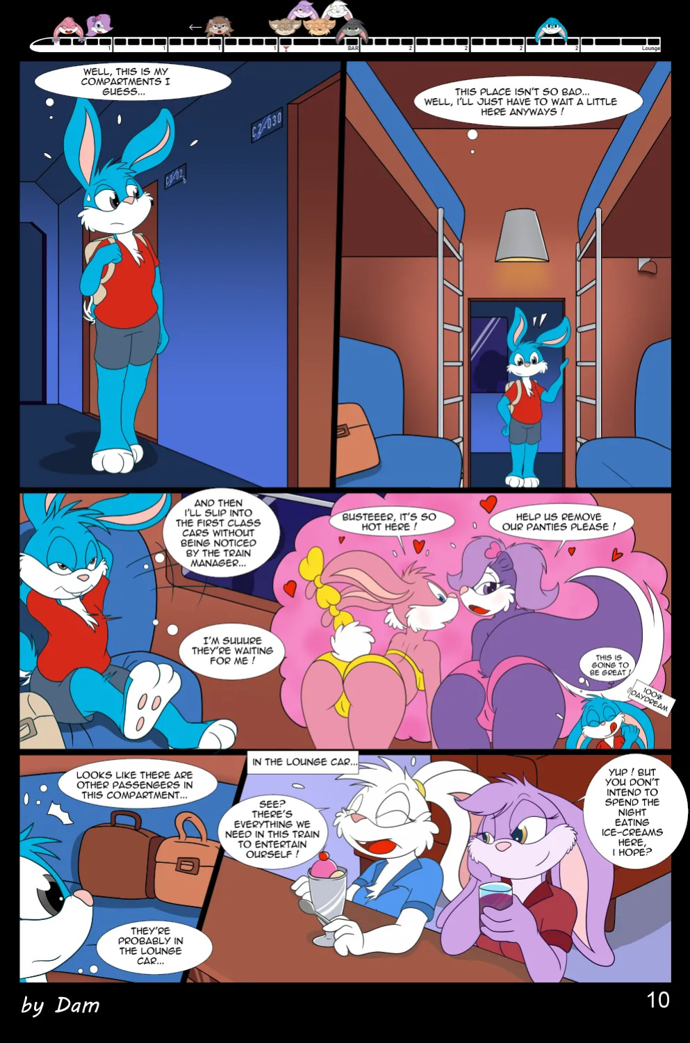 [Dam (DamBun)] Toons on a Train (Incomplete)