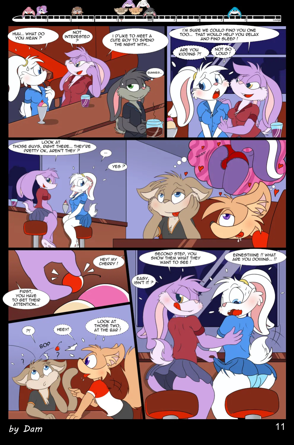 [Dam (DamBun)] Toons on a Train (Incomplete)