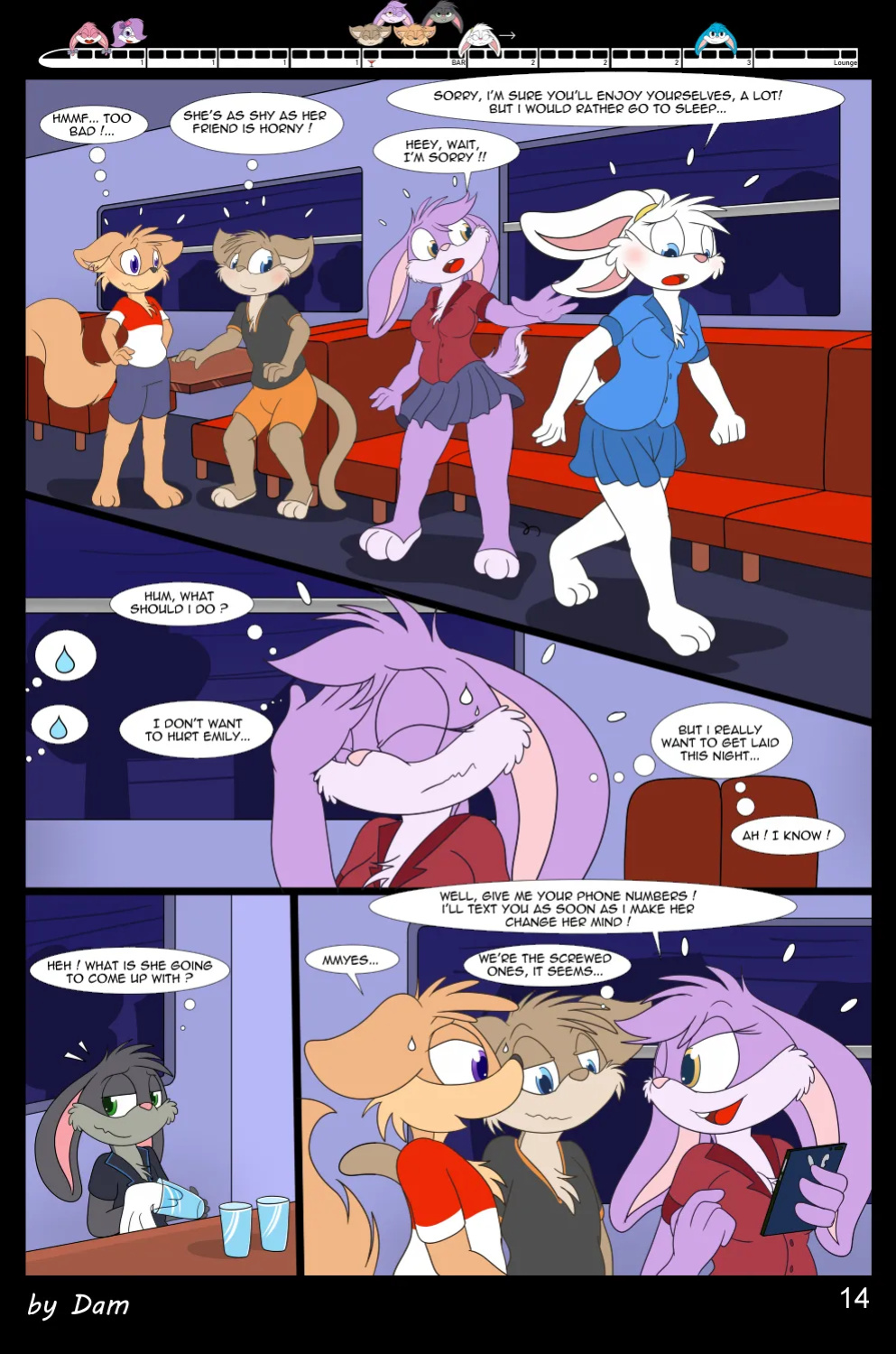 [Dam (DamBun)] Toons on a Train (Incomplete)
