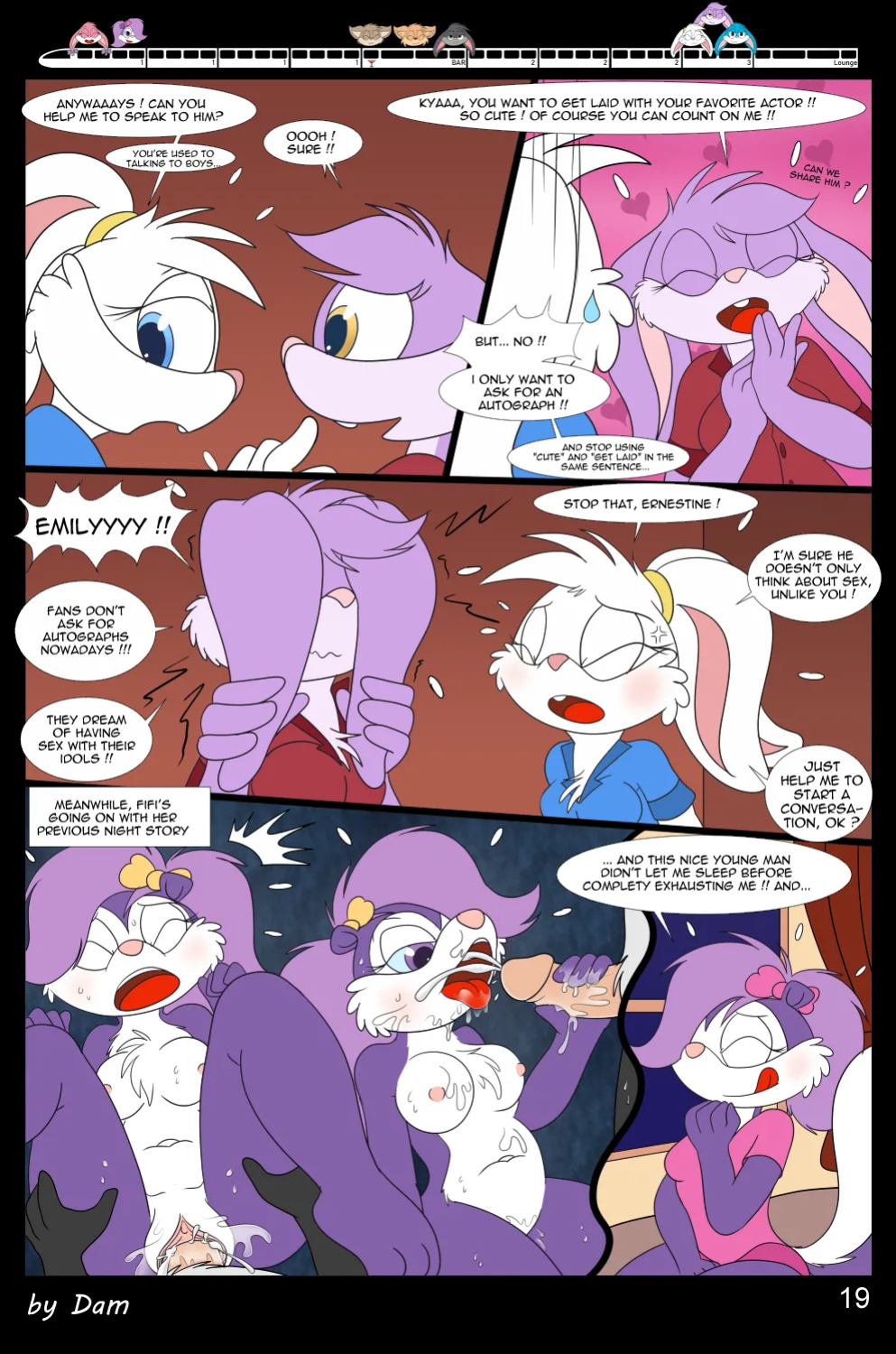 [Dam (DamBun)] Toons on a Train (Incomplete)