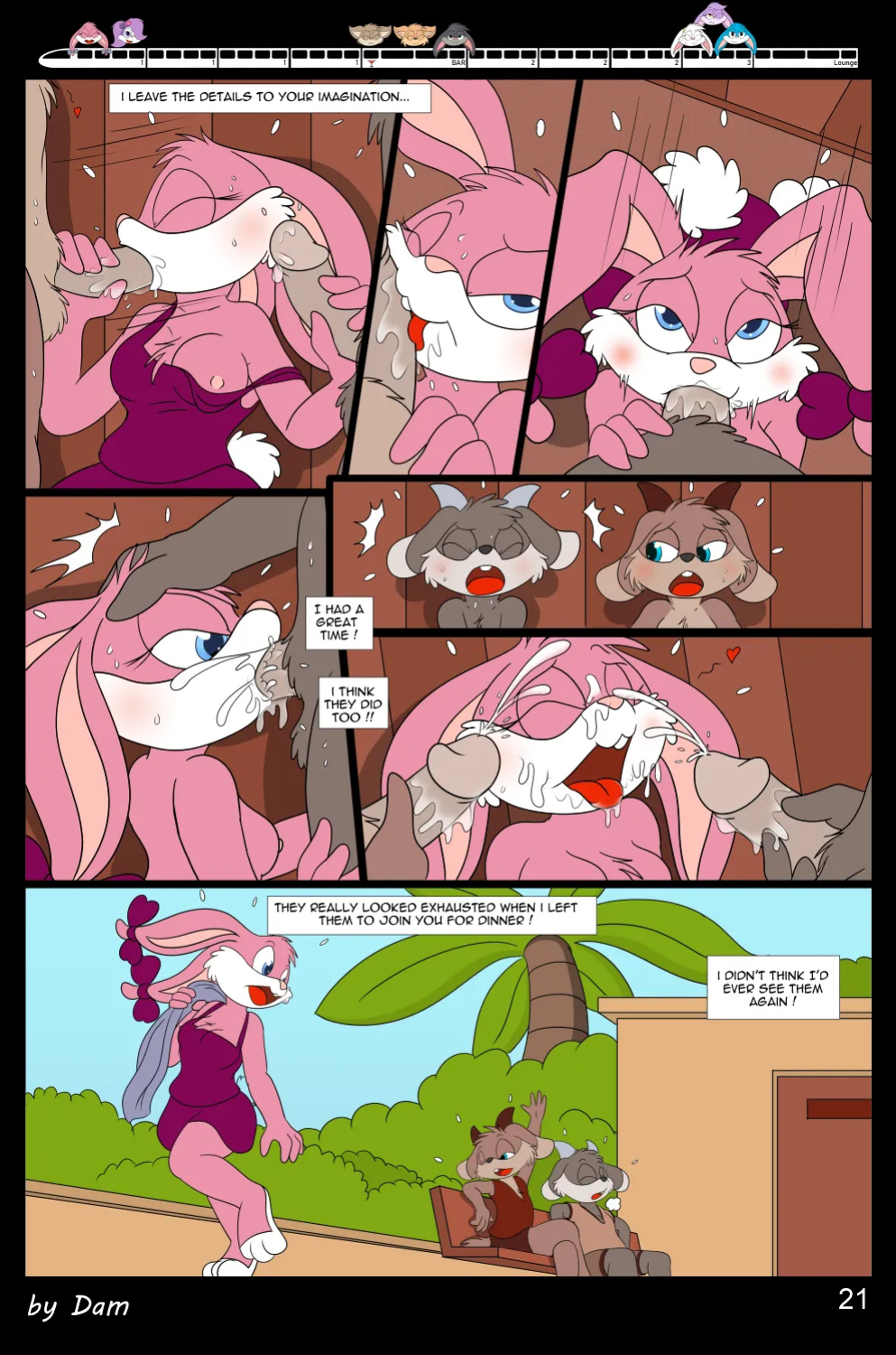 [Dam (DamBun)] Toons on a Train (Incomplete)