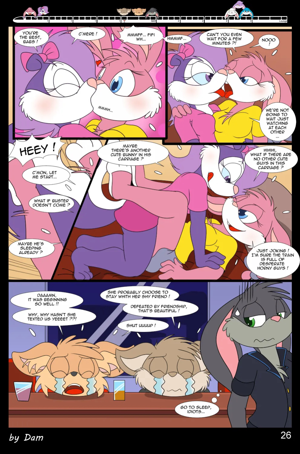 [Dam (DamBun)] Toons on a Train (Incomplete)