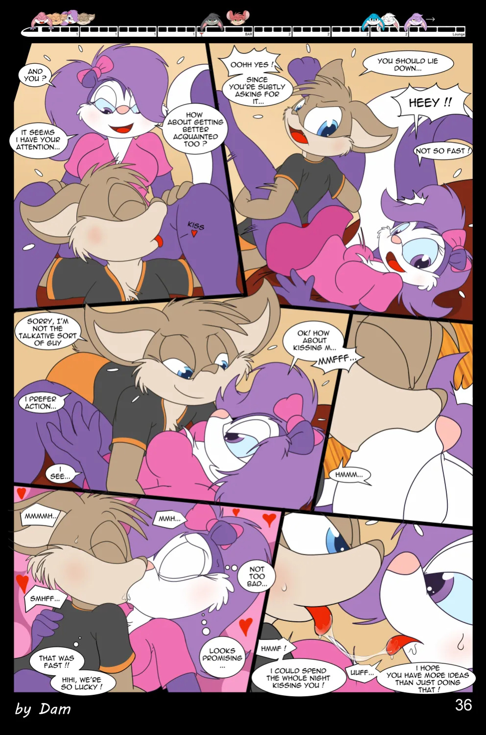 [Dam (DamBun)] Toons on a Train (Incomplete)