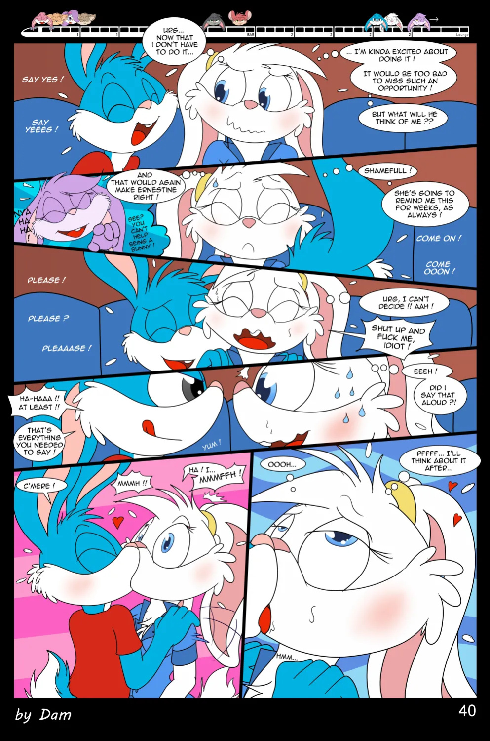 [Dam (DamBun)] Toons on a Train (Incomplete)