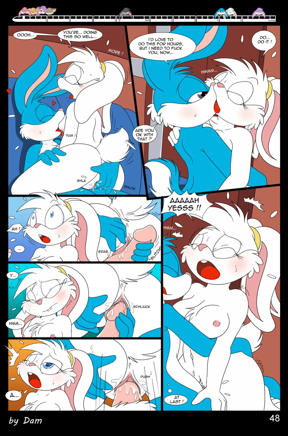 [Dam (DamBun)] Toons on a Train (Incomplete)
