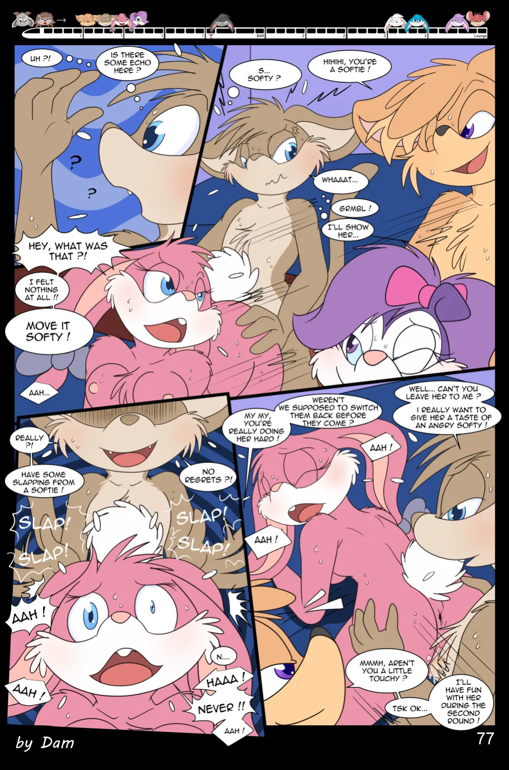 [Dam (DamBun)] Toons on a Train (Incomplete)