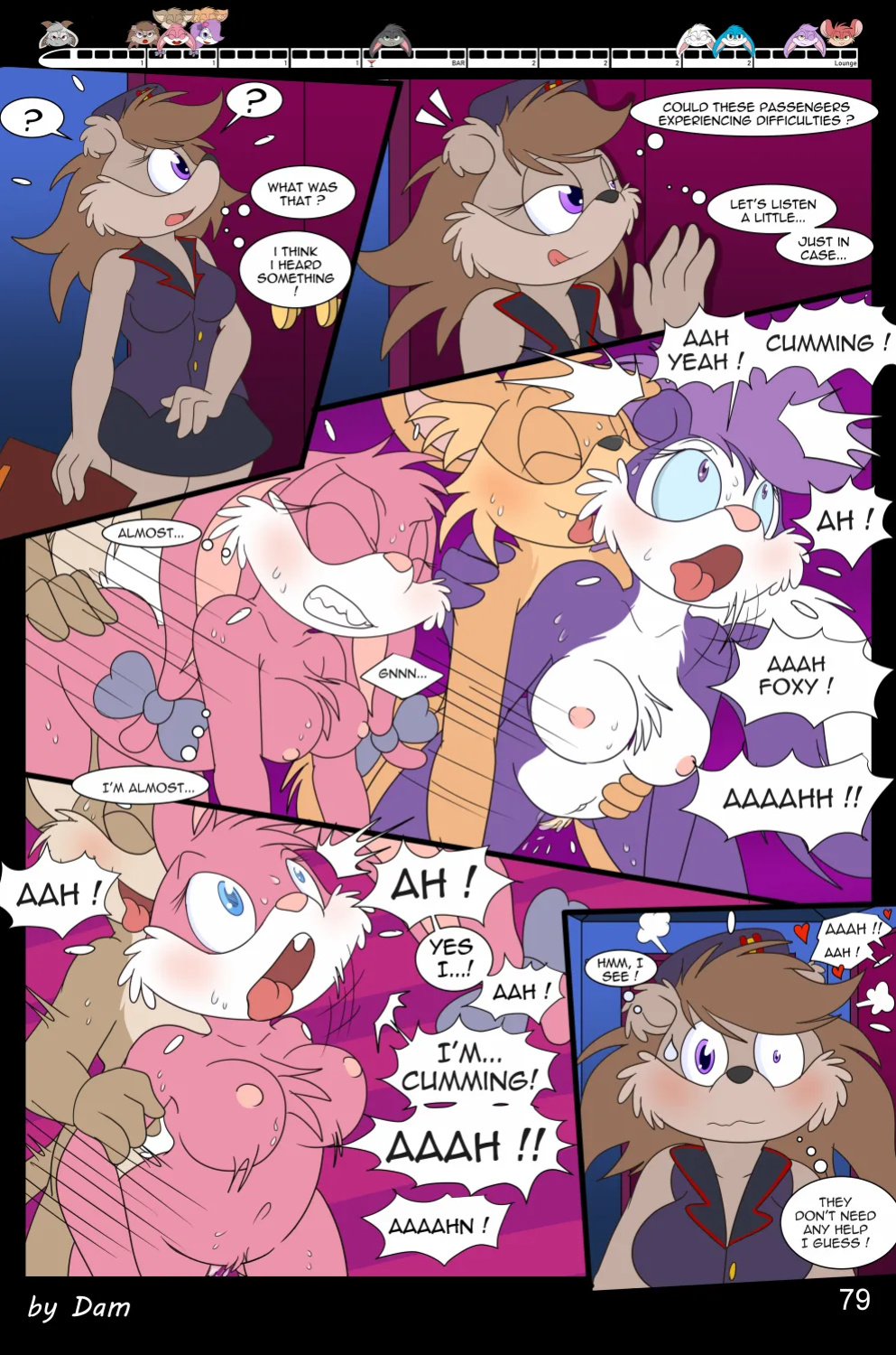 [Dam (DamBun)] Toons on a Train (Incomplete)