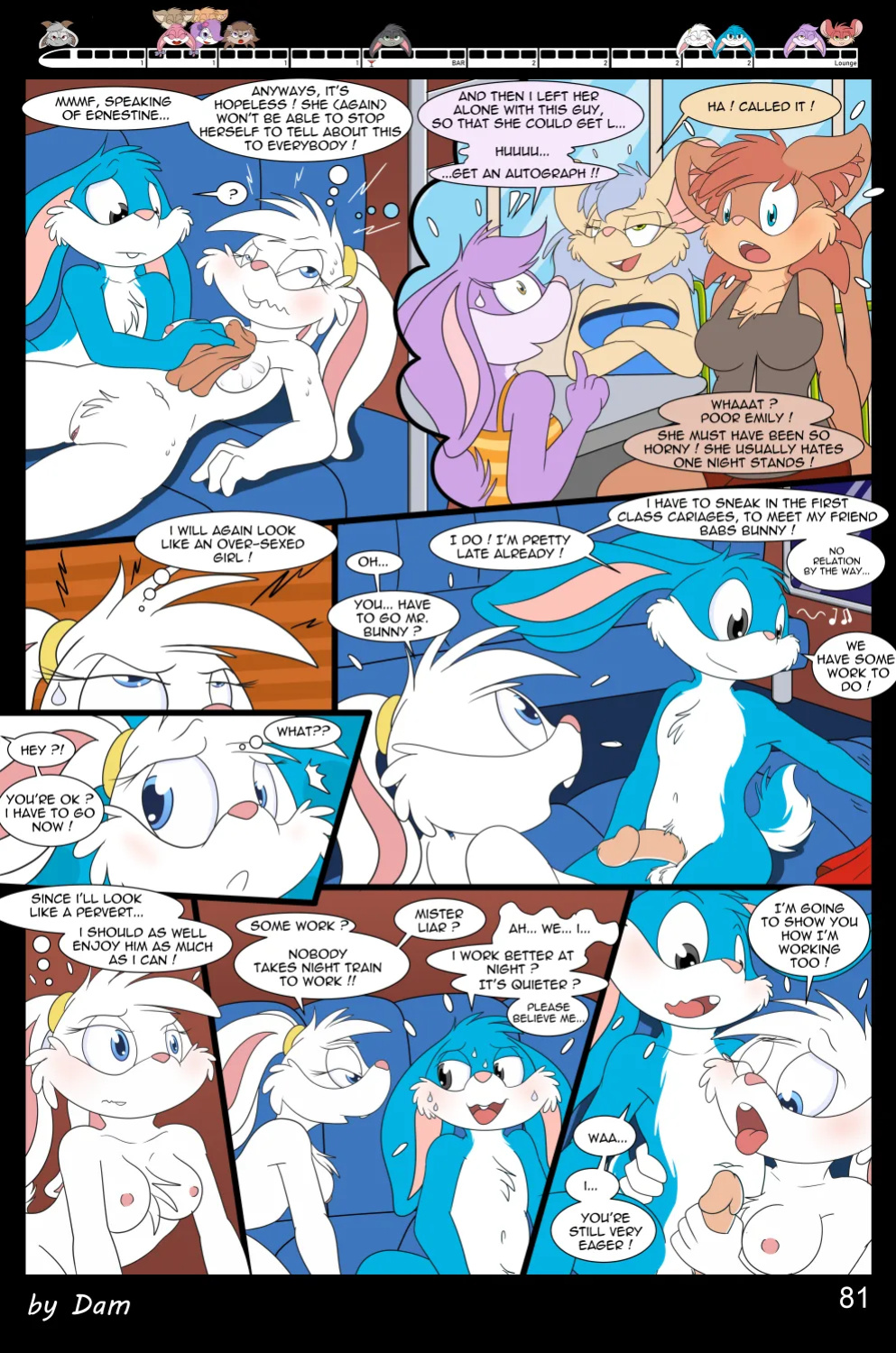 [Dam (DamBun)] Toons on a Train (Incomplete)