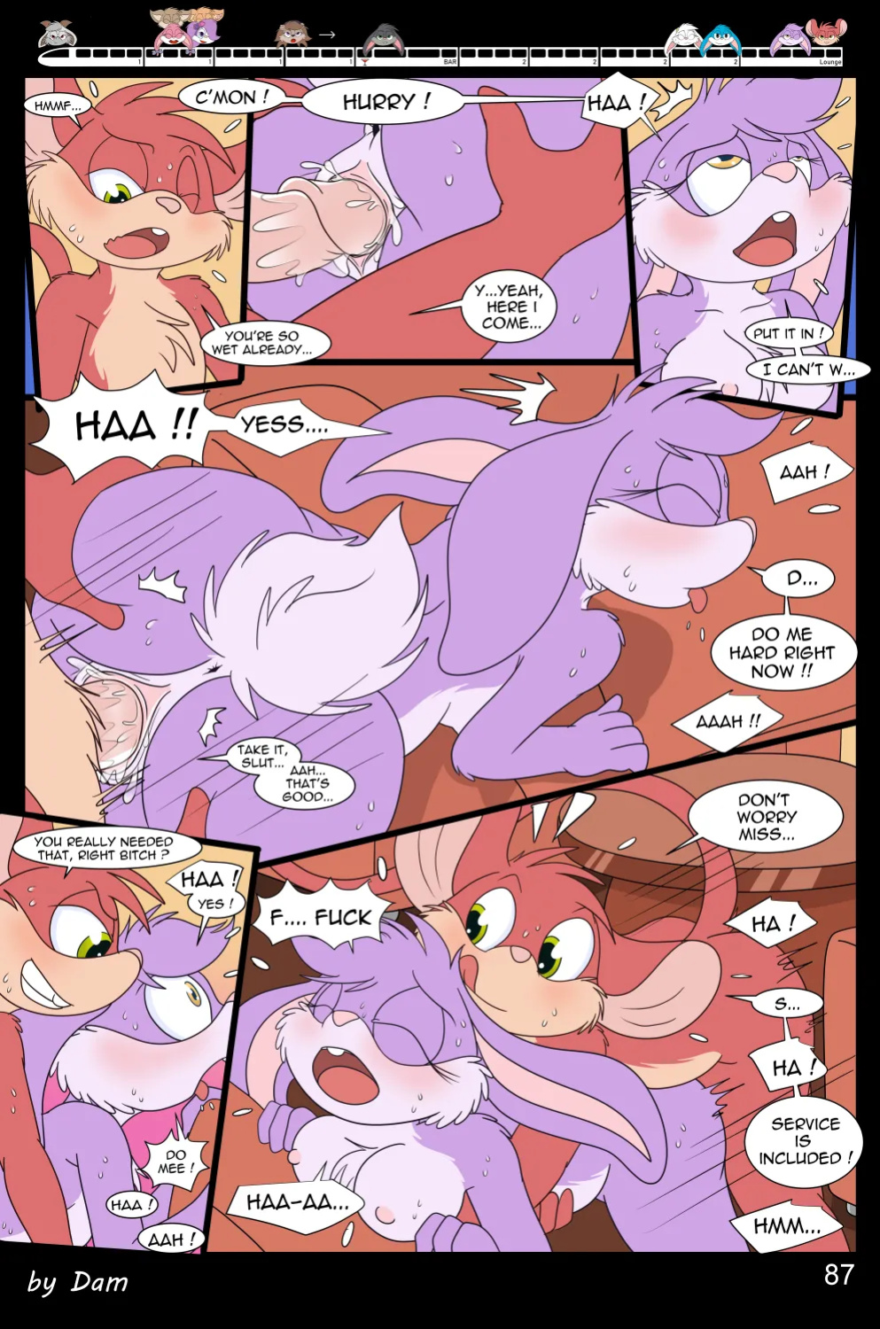 [Dam (DamBun)] Toons on a Train (Incomplete)