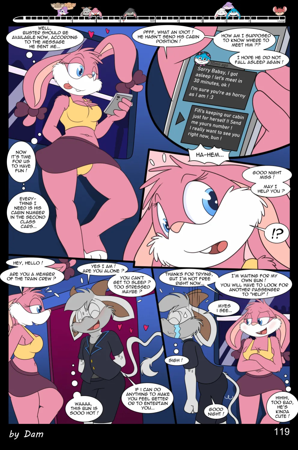 [Dam (DamBun)] Toons on a Train (Incomplete)