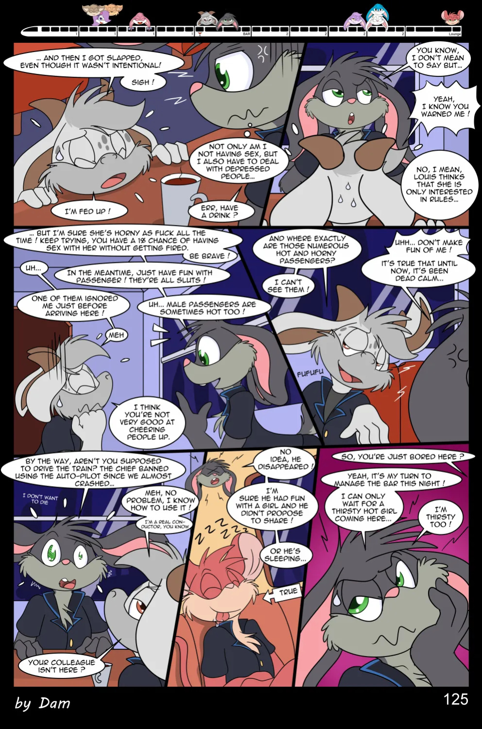 [Dam (DamBun)] Toons on a Train (Incomplete)