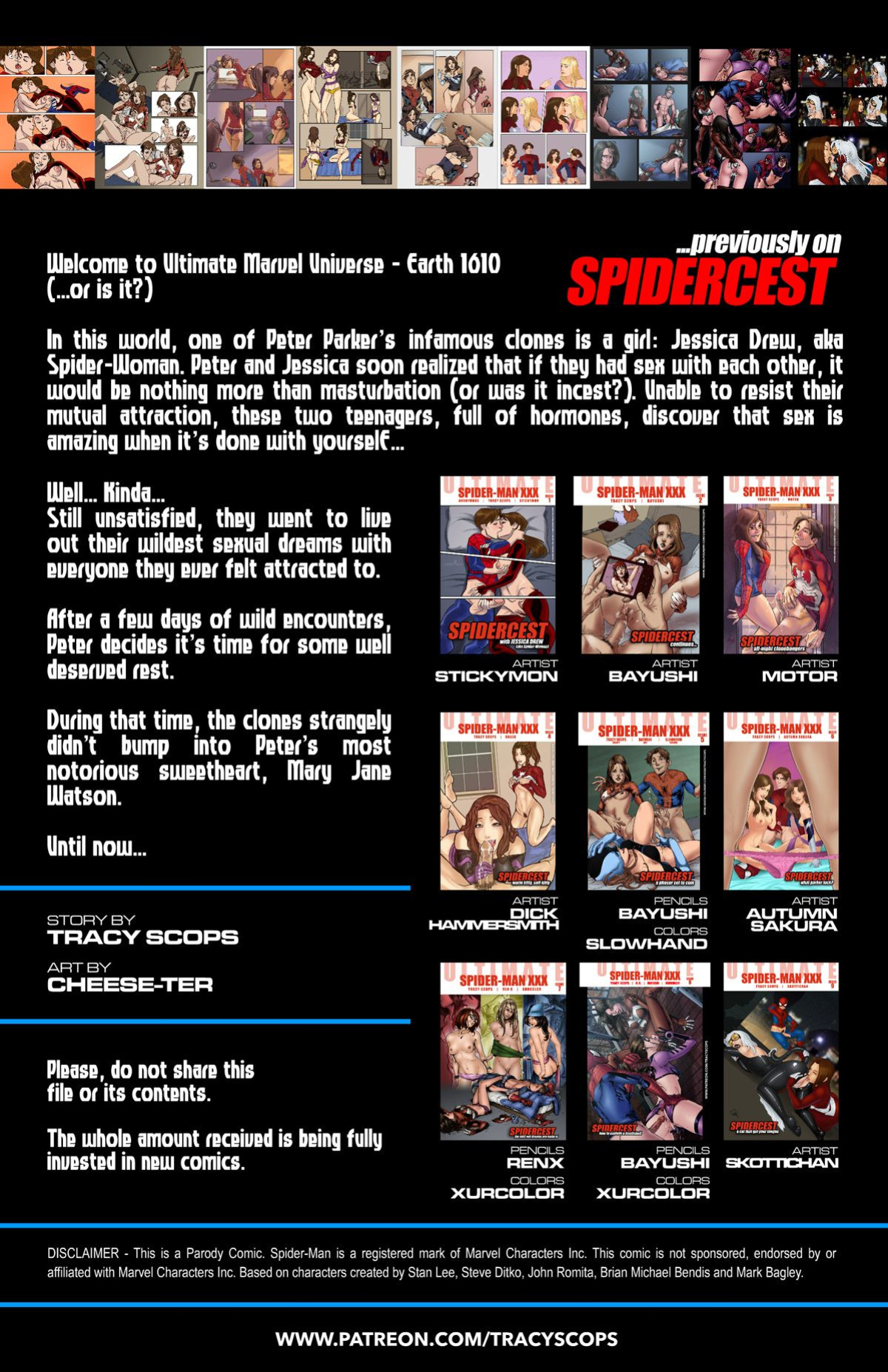 [Tracy Scops (Cheese-ter)] Ultimate Spider-Man XXX 10 - Spidercest - red all over (Spider-Man)