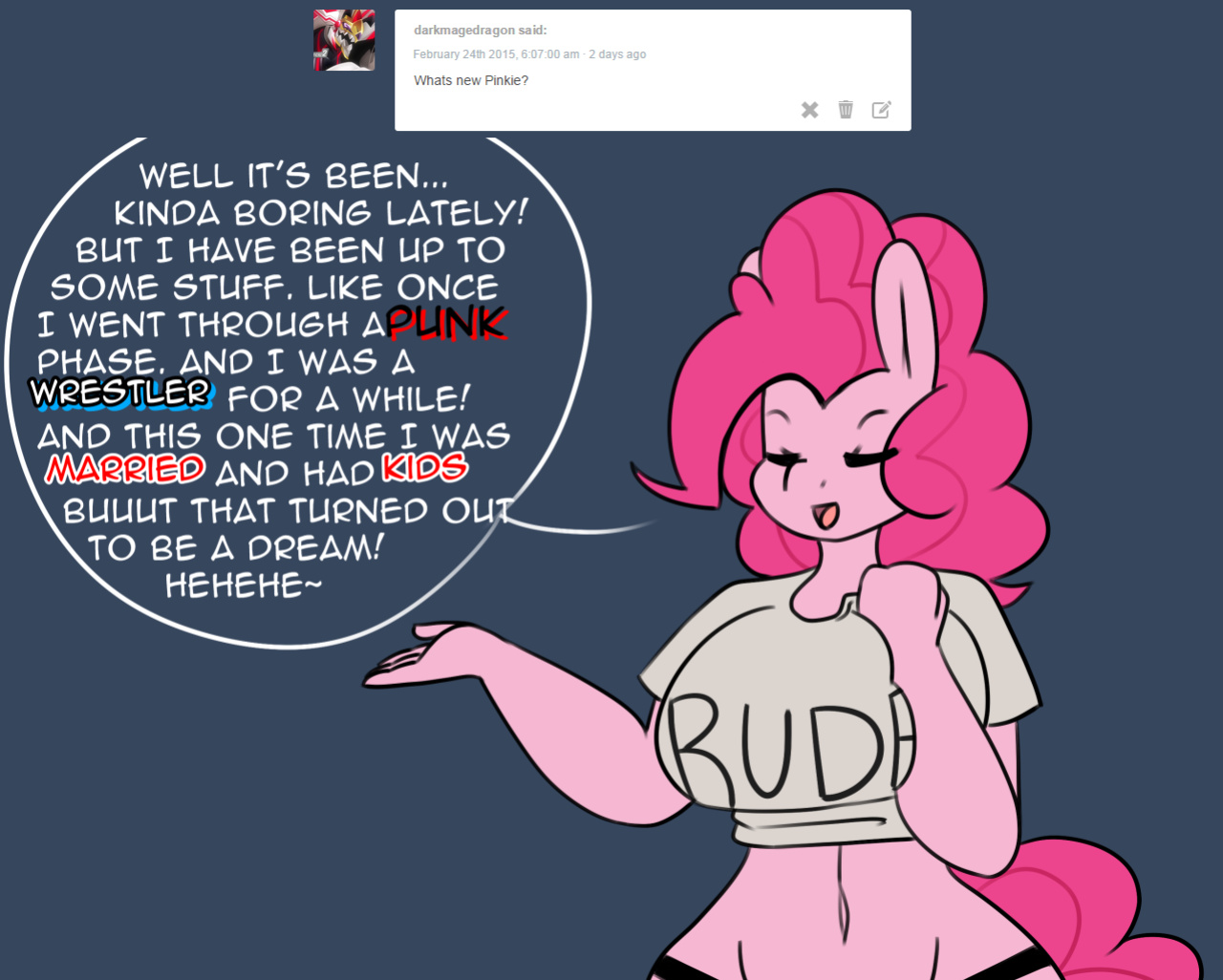 [Somescrub] Hugtastic Pinkie Pie