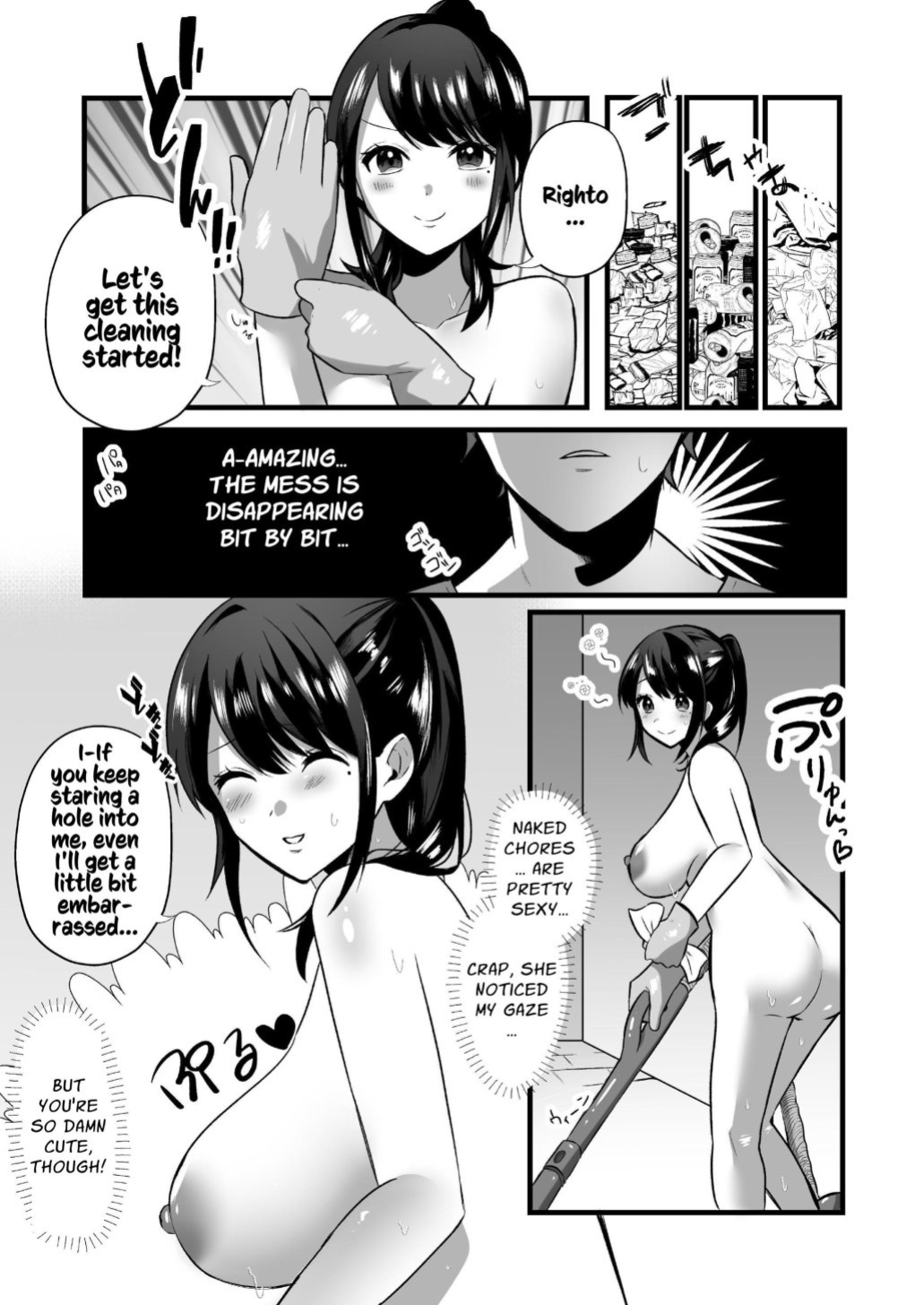 [Atelier TODO (Kawai, TODO Kantoku)] [Zenra de Kaji Daikou] Hitozuma Kaseifu-san ga Hikikomori de Motenai Boku ni Yasashiku Shite kureta | Naked Housework Agency ~The Married Housekeeper Treated Shut-in Uncool Me So Very Kindly~ [Kusanuu]