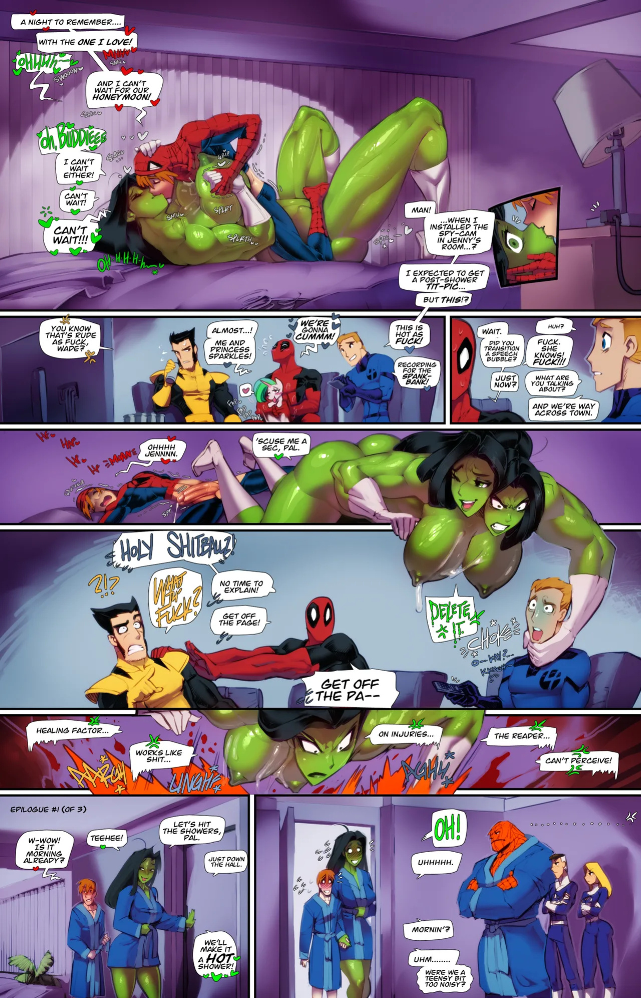 [Fred Perry] Super Quik + Spidey and She-Hulk: Are Noisy Neighbors + Goof Off (Marvel) HD