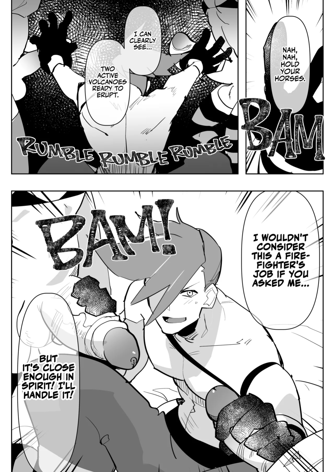 [Aimaitei (Aimaitei Umami)] Futanari x Otoko no Hon | Futa Extinguisher (Promare)
