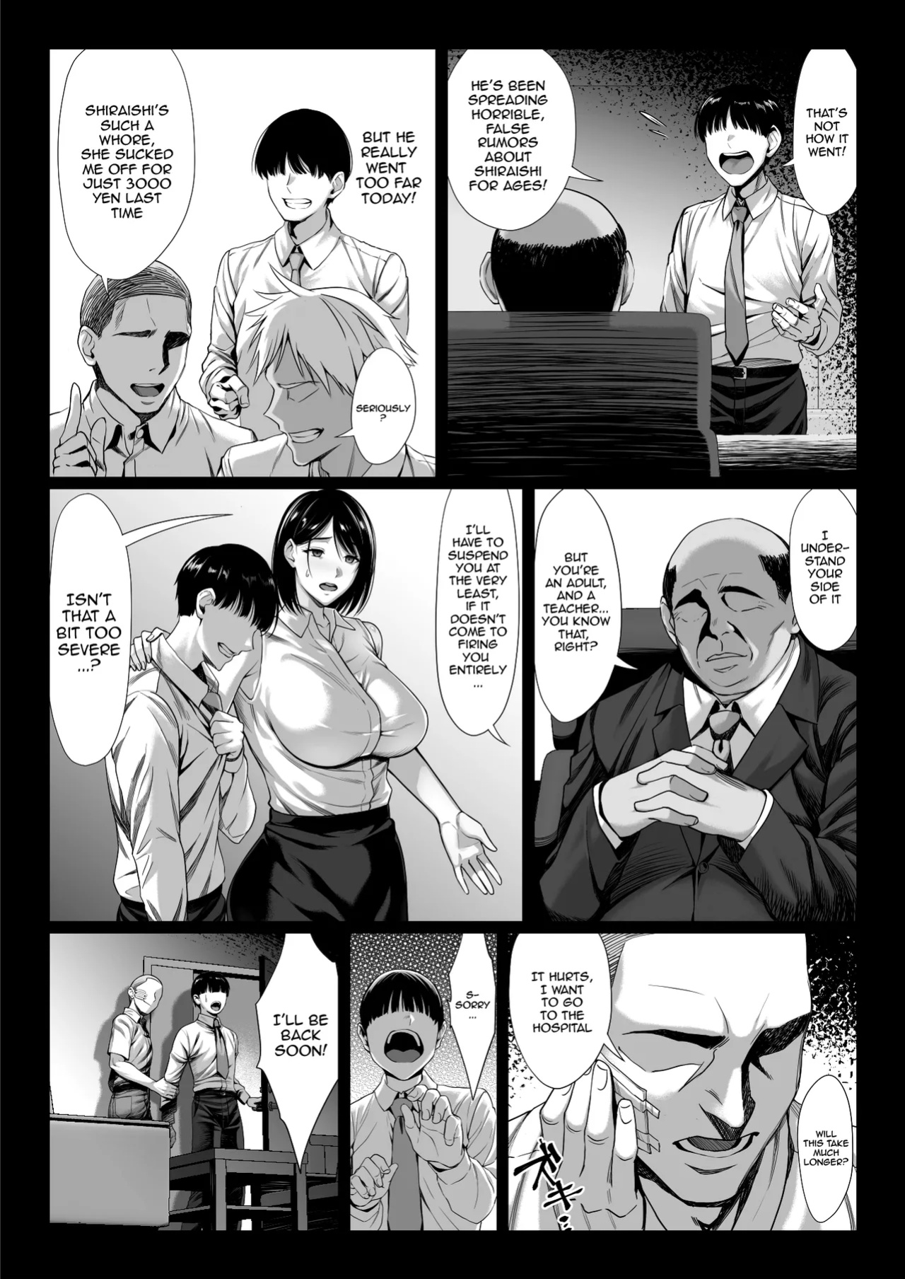 [Chinpan-bu (Chinpan)] Ossan Kirai no Hitozuma Kyoushi ga Nikubenki ni Ochiru Hanashi | Story About an Old Man Hating Married Teacher Falling Into Being a Meat Toilet