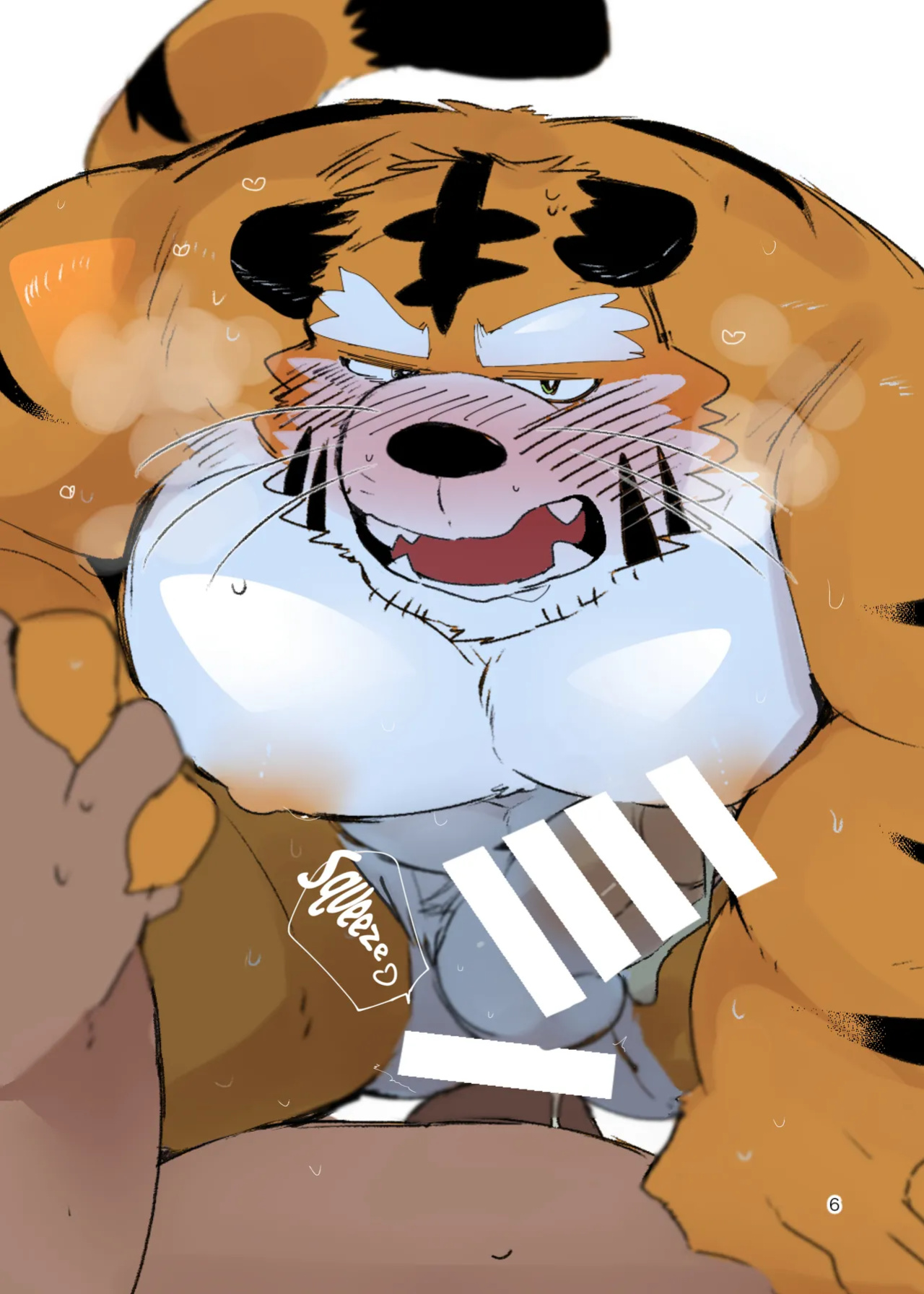 a book about getting lovey dovey with an old tiger with kansai accent in a public bathouse