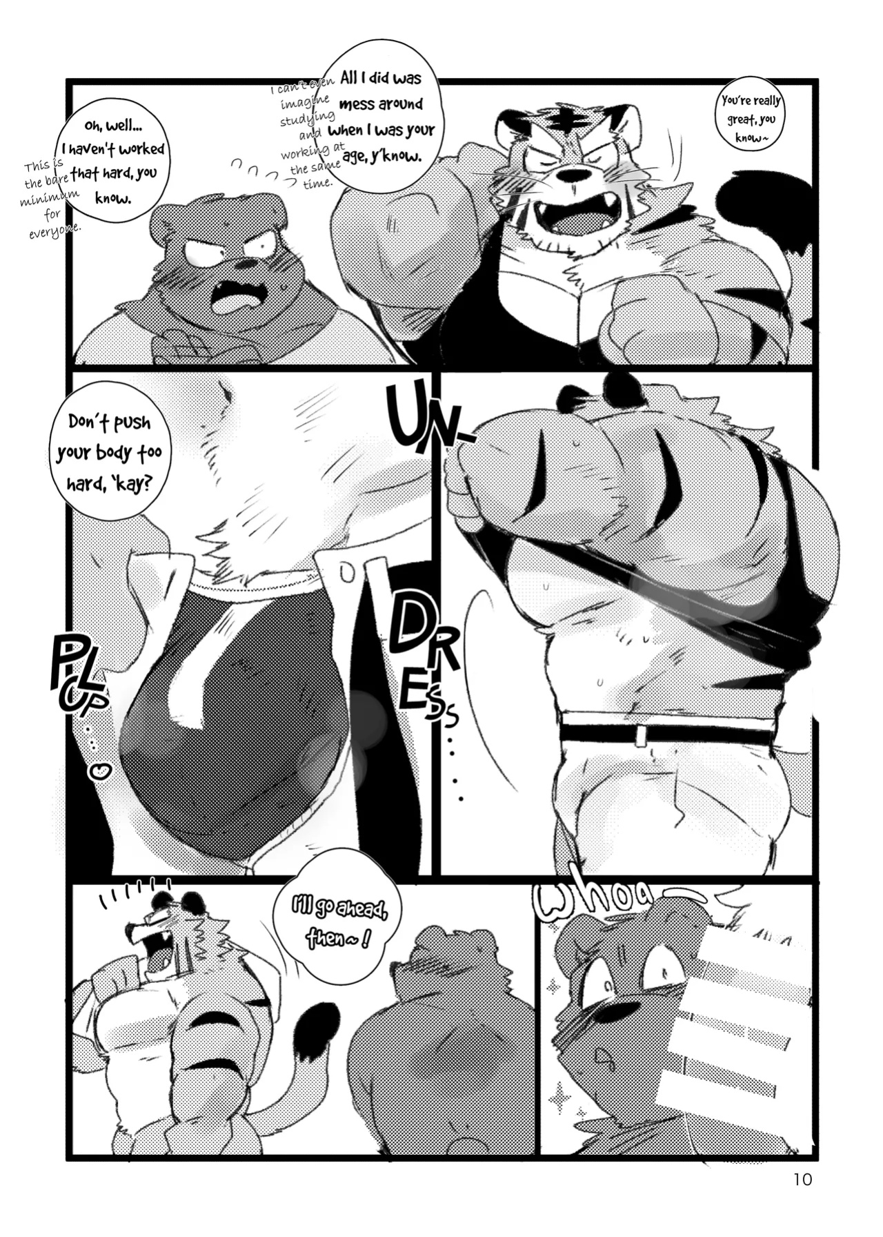 a book about getting lovey dovey with an old tiger with kansai accent in a public bathouse