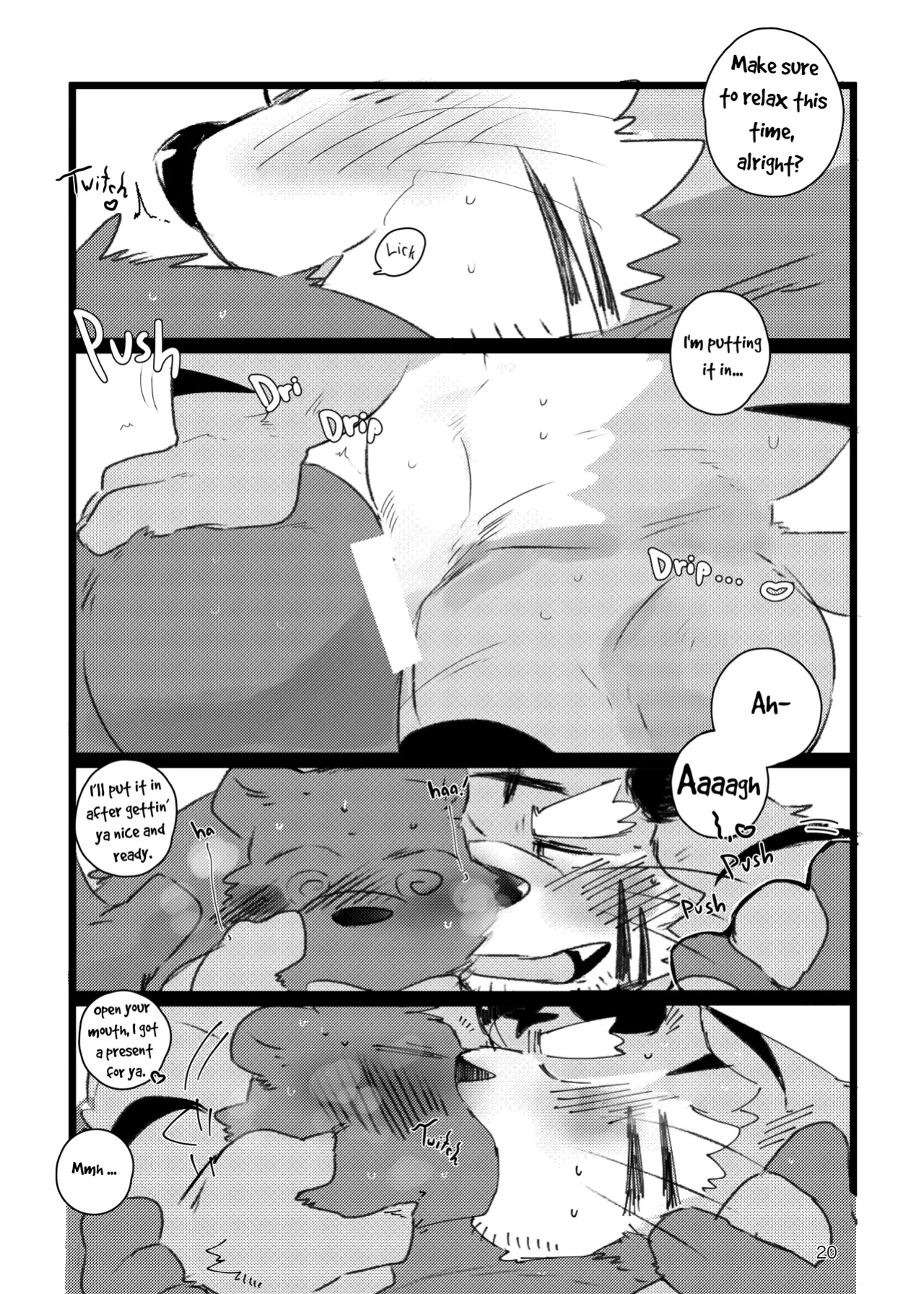 a book about getting lovey dovey with an old tiger with kansai accent in a public bathouse