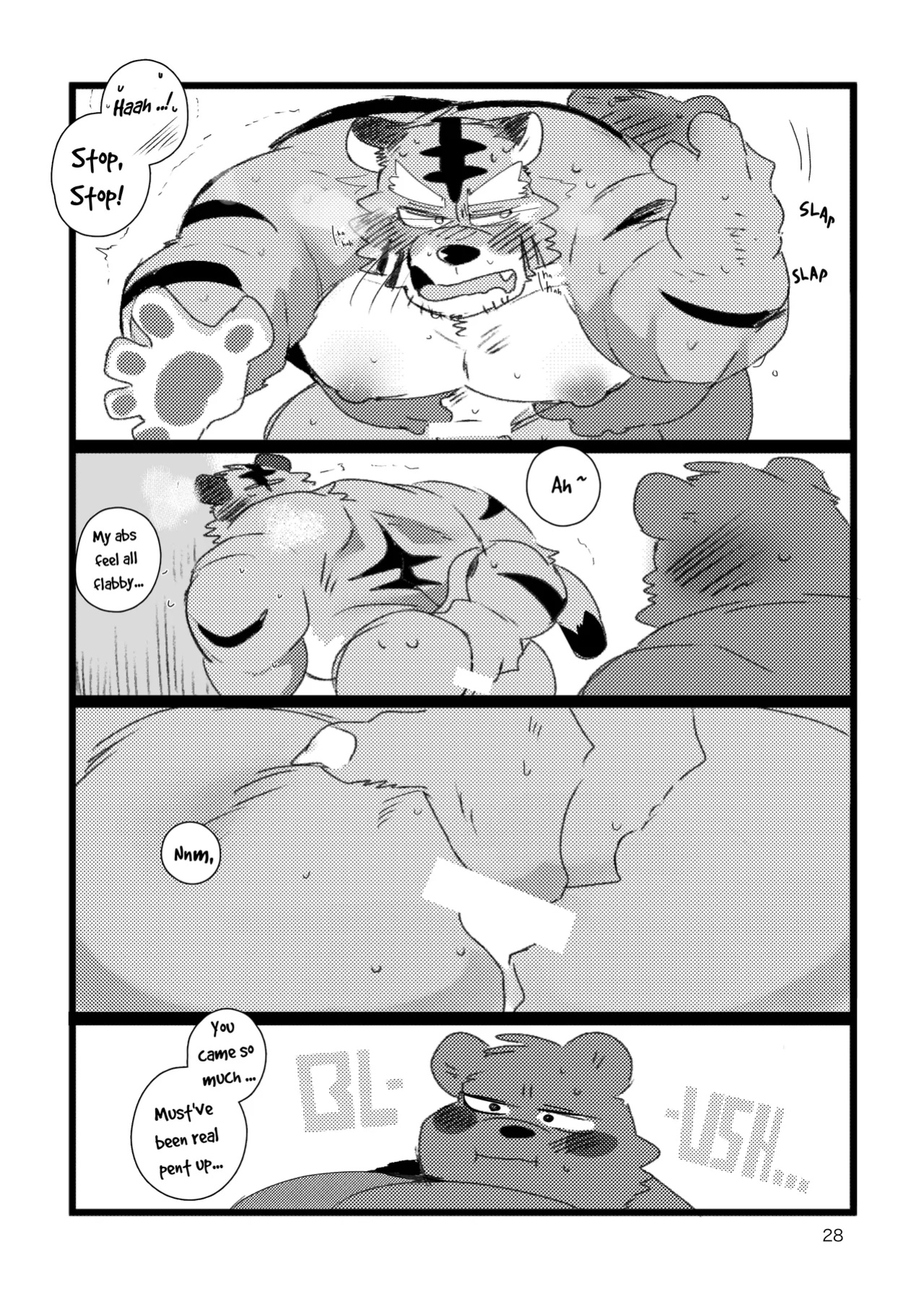 a book about getting lovey dovey with an old tiger with kansai accent in a public bathouse