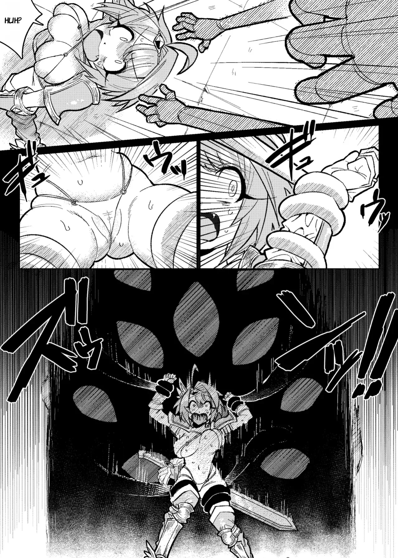 [Muriyari Egao (sasa)] Big Breasted Female Warrior's Thorough Tickling Hell
