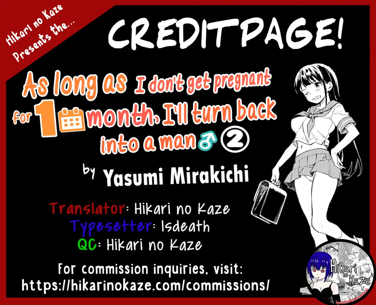 [Mirakoku (Yasumi Mirakichi)] 1-kagetsu Ninshin Shinakereba Otoko ni Modoreru Hanashi (2) | As Long As I Don't Get Pregnant for 1 Month, I'll Turn Back Into a Man (2) [Hikari no Kaze]