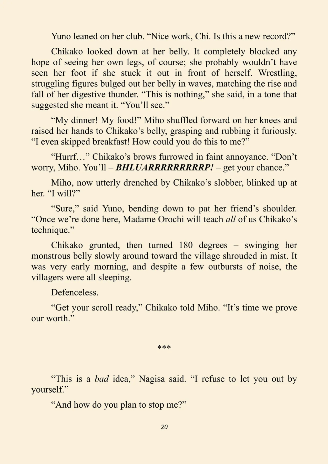 Food for the immortals 1